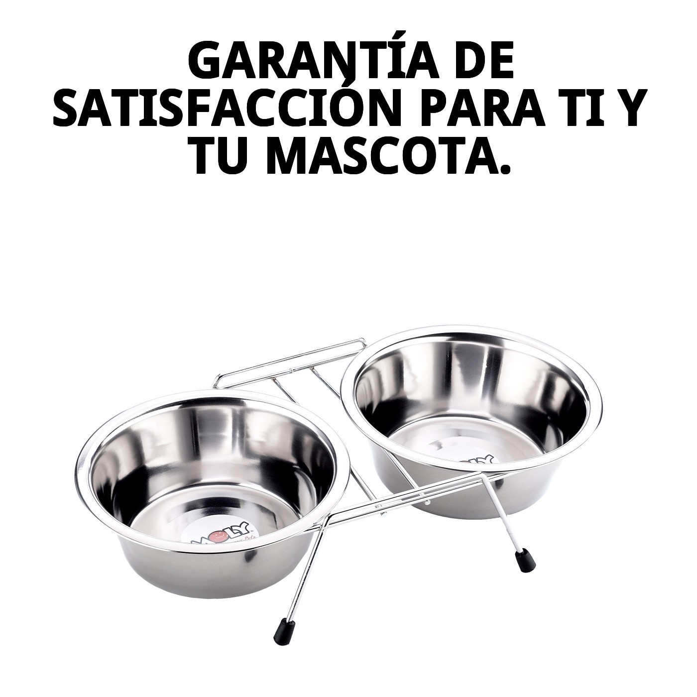 COMEDERO DOBLE 25cm C/SOPORTE 2 X 2,60 l