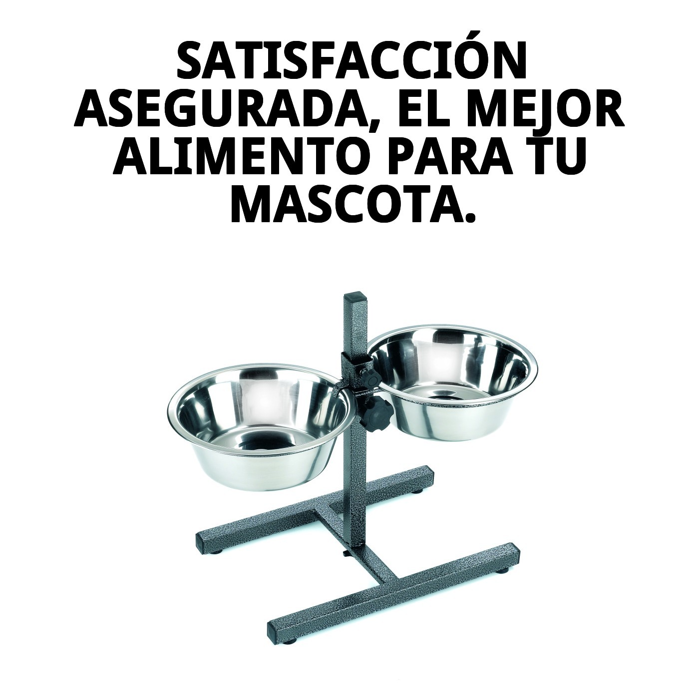 COMEDERO DOBLE REGULABLE 25cm 2 X 2,6 l