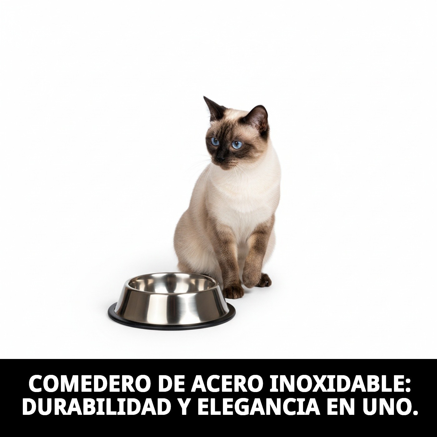 COMEDERO GATO ACERO DRAW 12CM 0,22L NEW