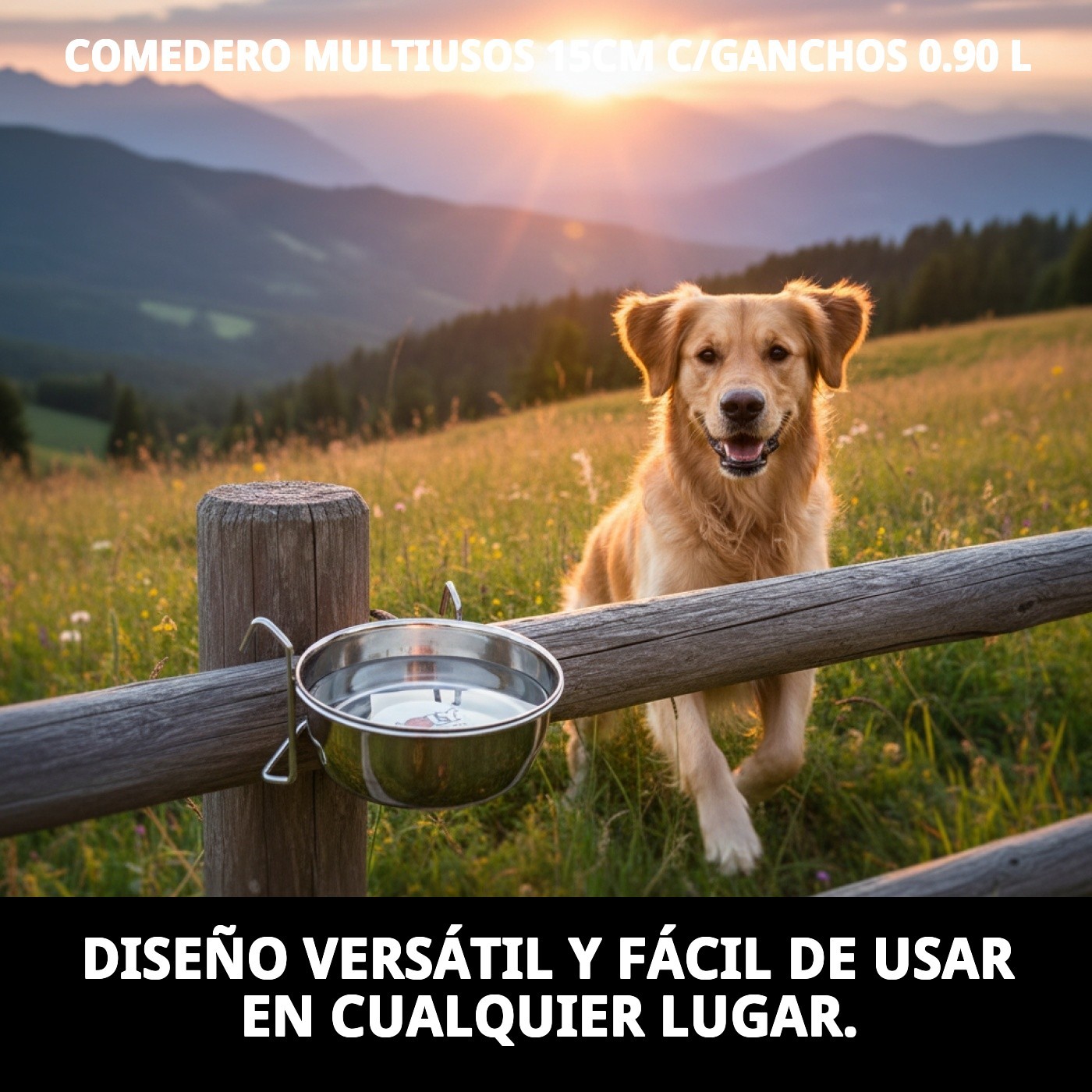 COMEDERO MULTIUSOS 15CM C/GANCHOS 0.90 L