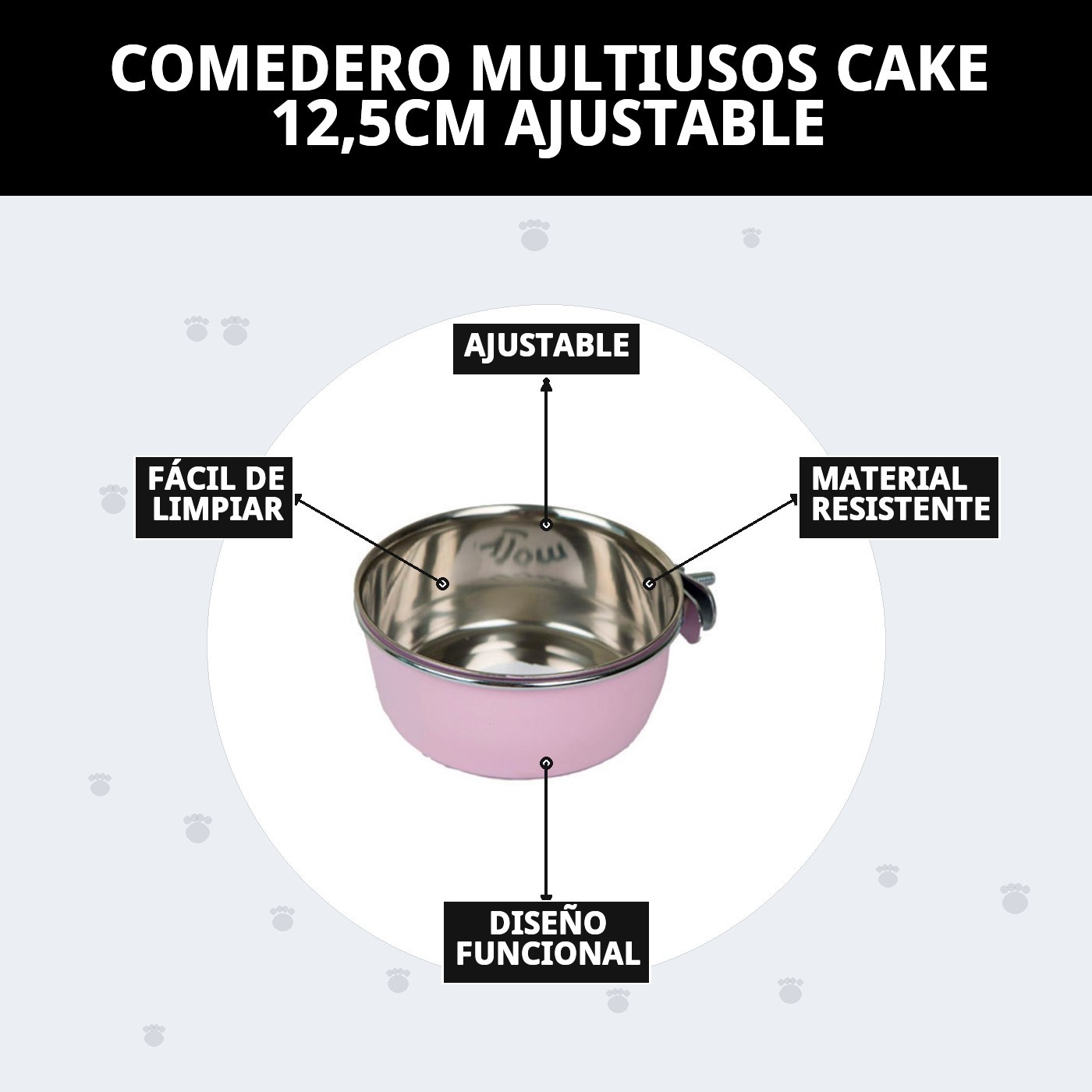 COMEDERO MULTIUSOS CAKE 12,5CM AJUSTABLE