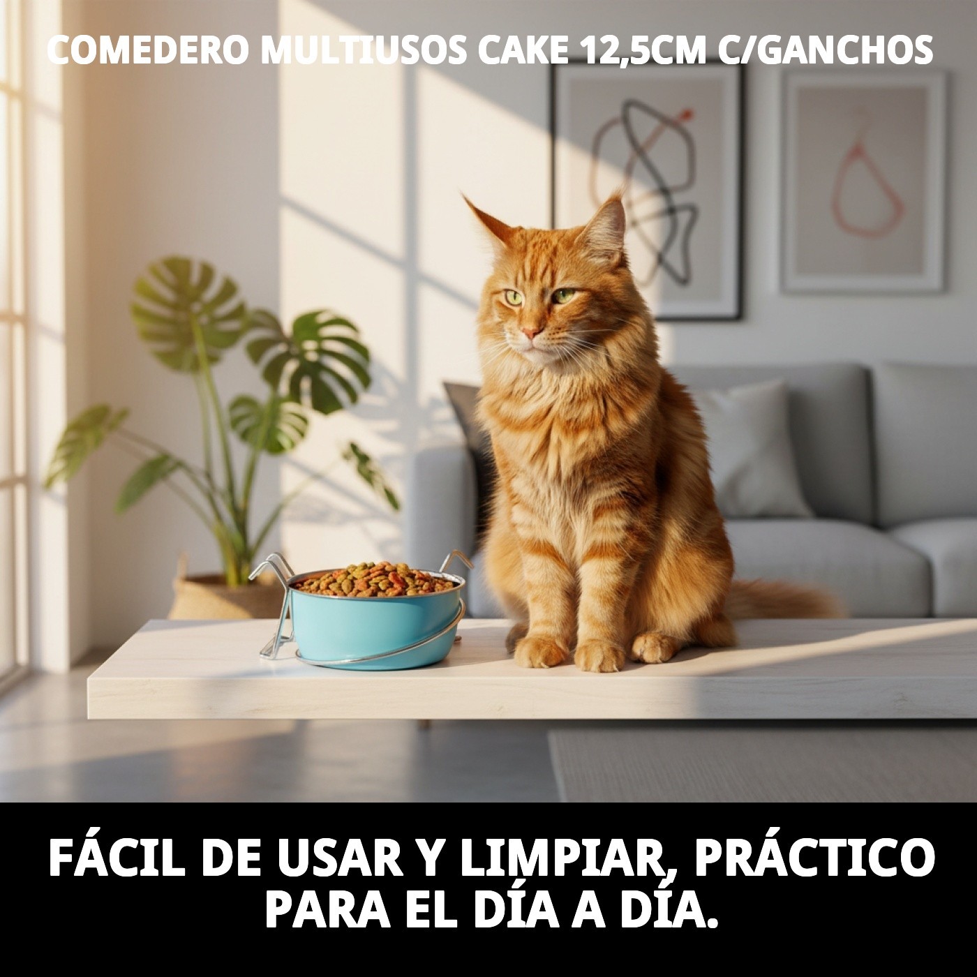 COMEDERO MULTIUSOS CAKE 12,5CM C/GANCHOS