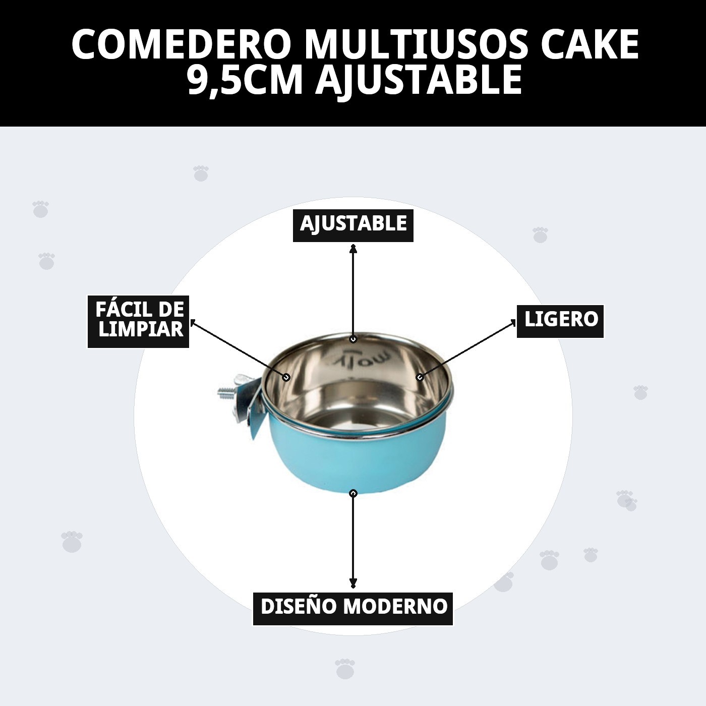 COMEDERO MULTIUSOS CAKE 9,5CM AJUSTABLE