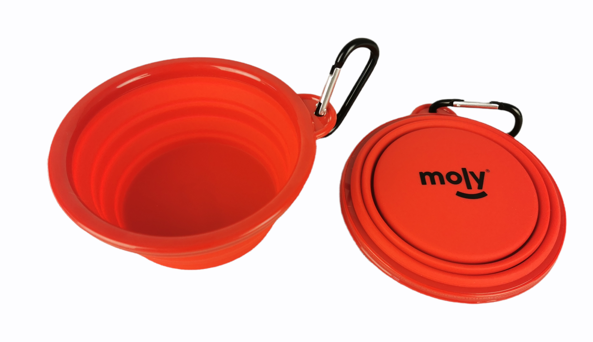 Comedero Plegable de Silicona 350 ml Moly | Con Mosquetón Incluido-Portátil, Antideslizante y Perfecto para Viajes