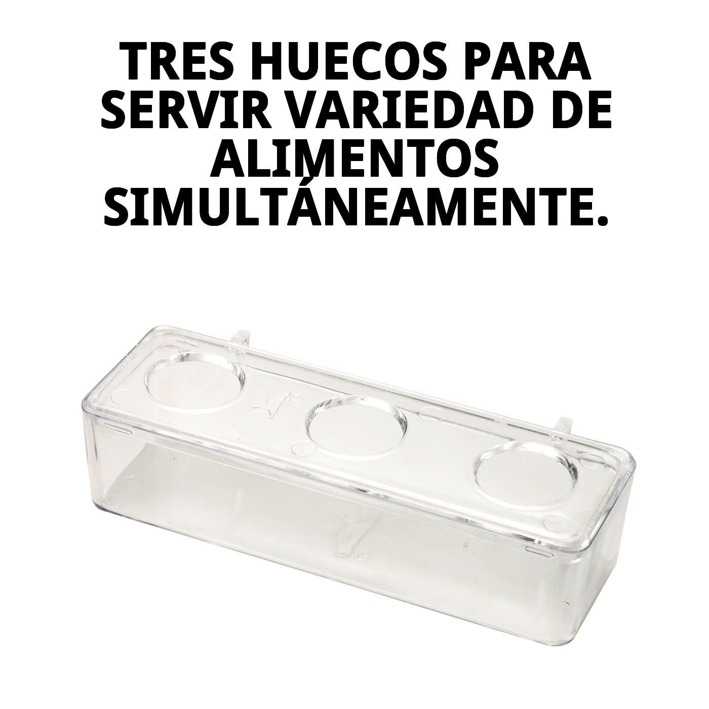 COMEDERO PROFESIONAL 3 HUECOS 18 CM.