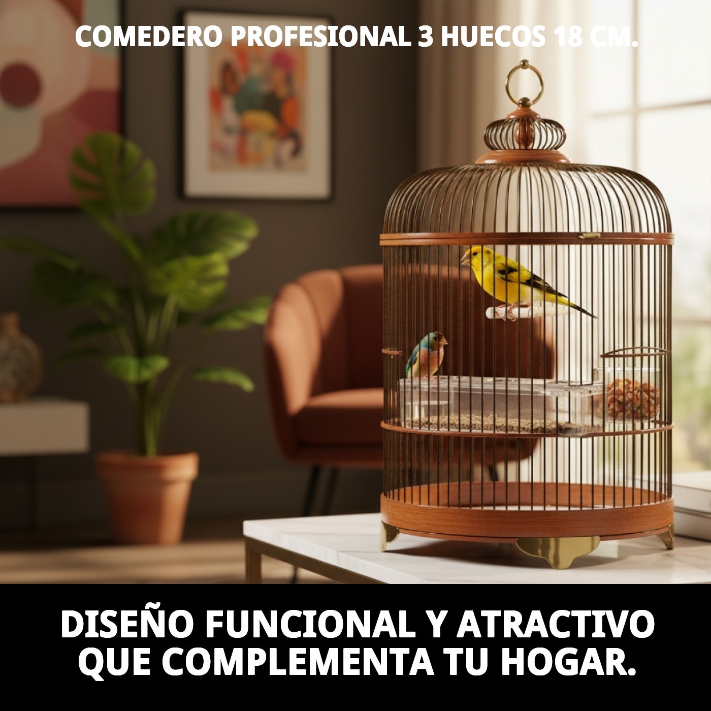 COMEDERO PROFESIONAL 3 HUECOS 18 CM.