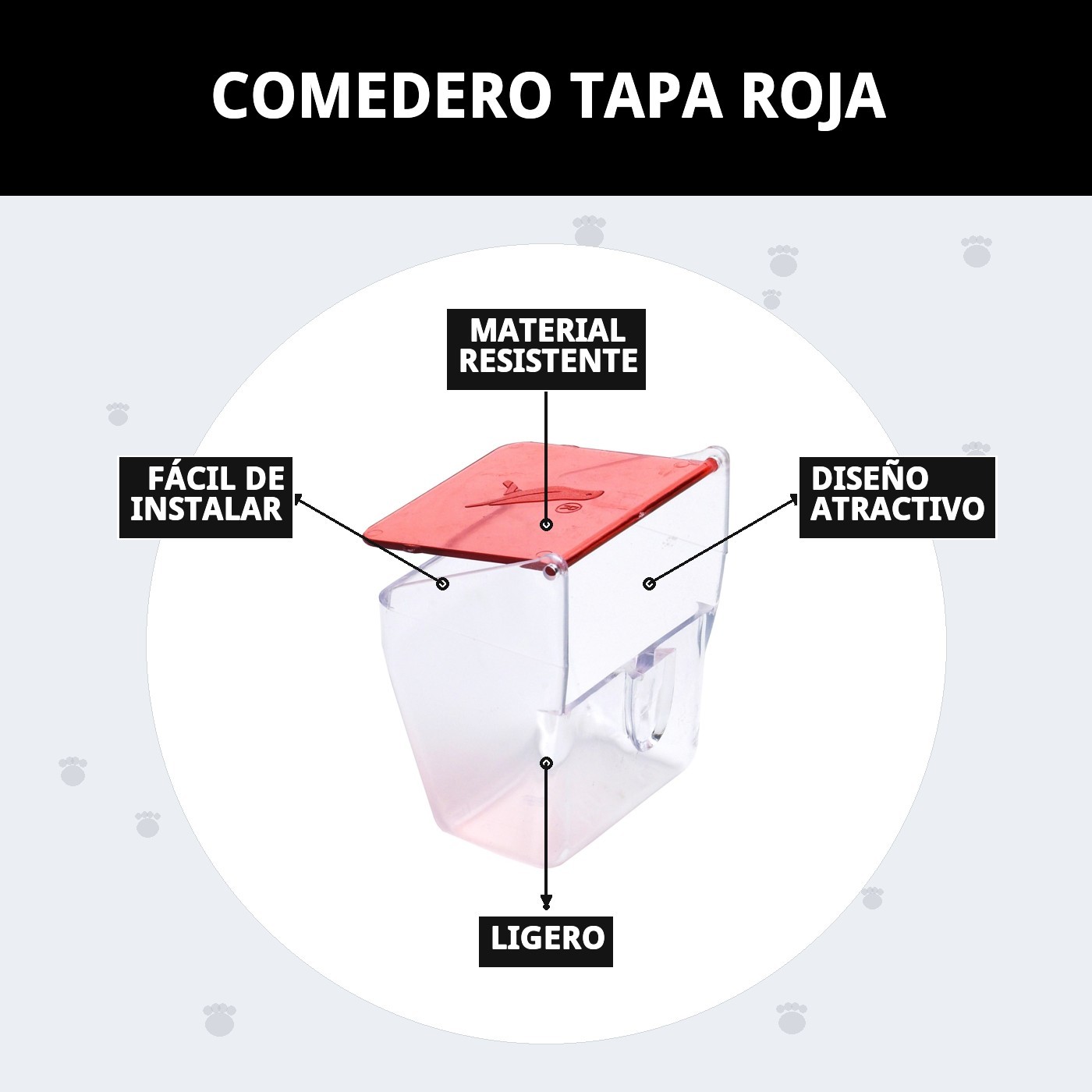 COMEDERO TAPA ROJA