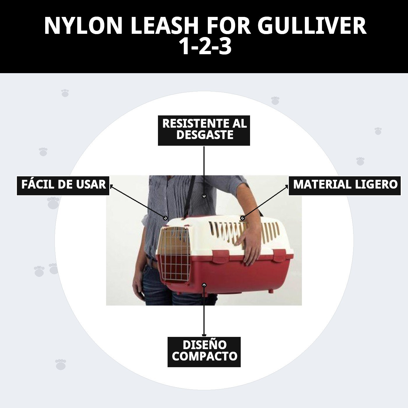 Correa de Nylon para Transportín Gulliver 1, 2 y 3 | Accesorio Original y Resistente