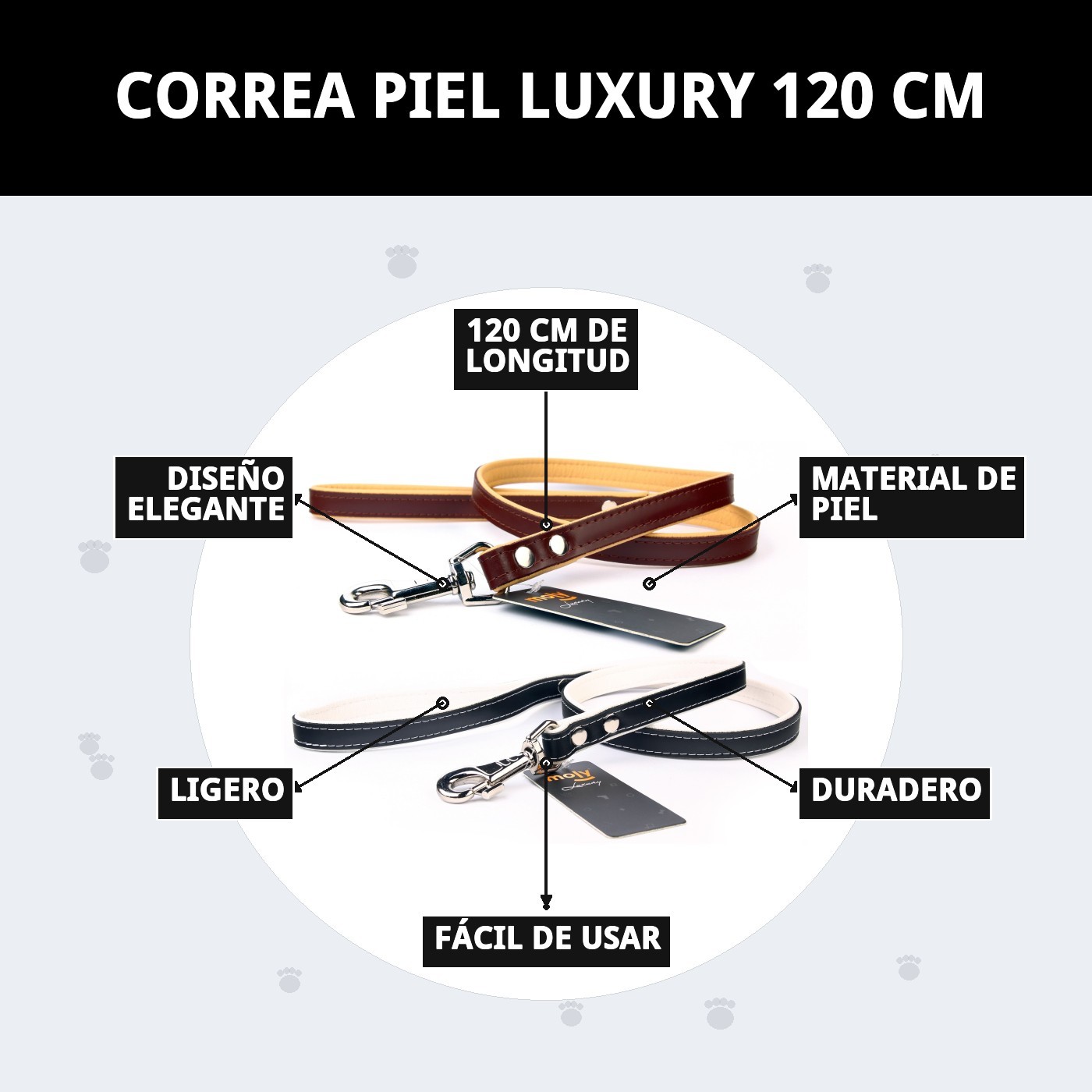 CORREA PIEL LUXURY 120 CM
