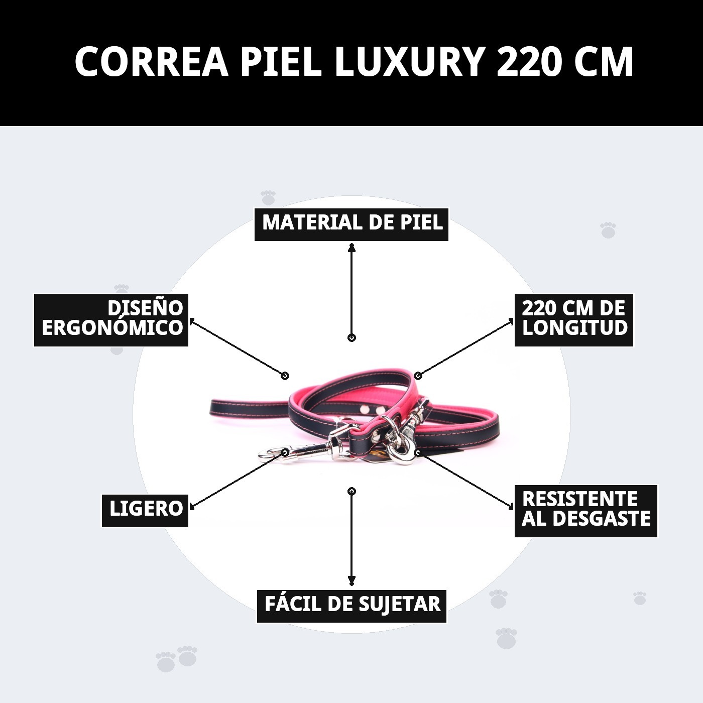 CORREA PIEL LUXURY 220 CM