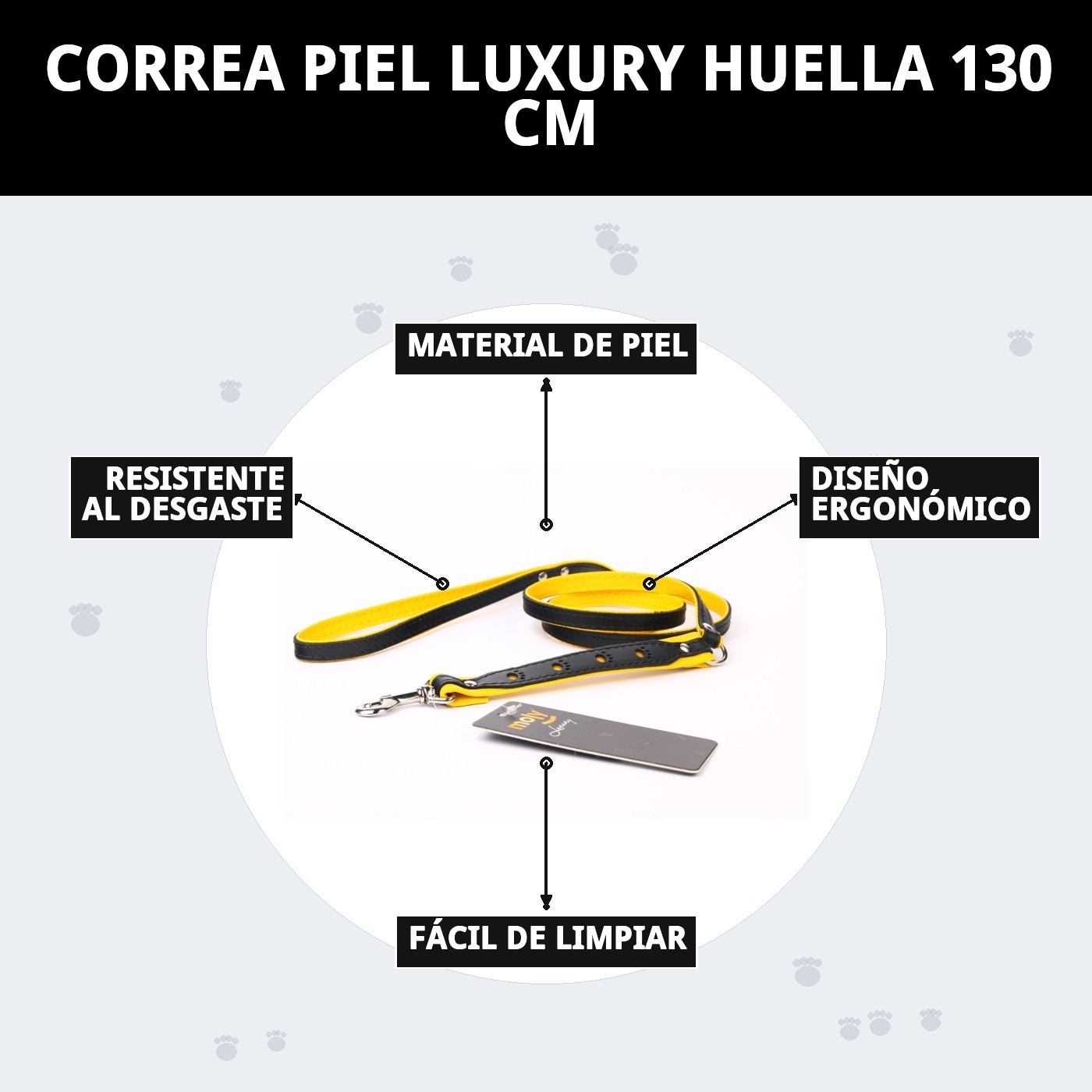 CORREA PIEL LUXURY HUELLA 130 CM