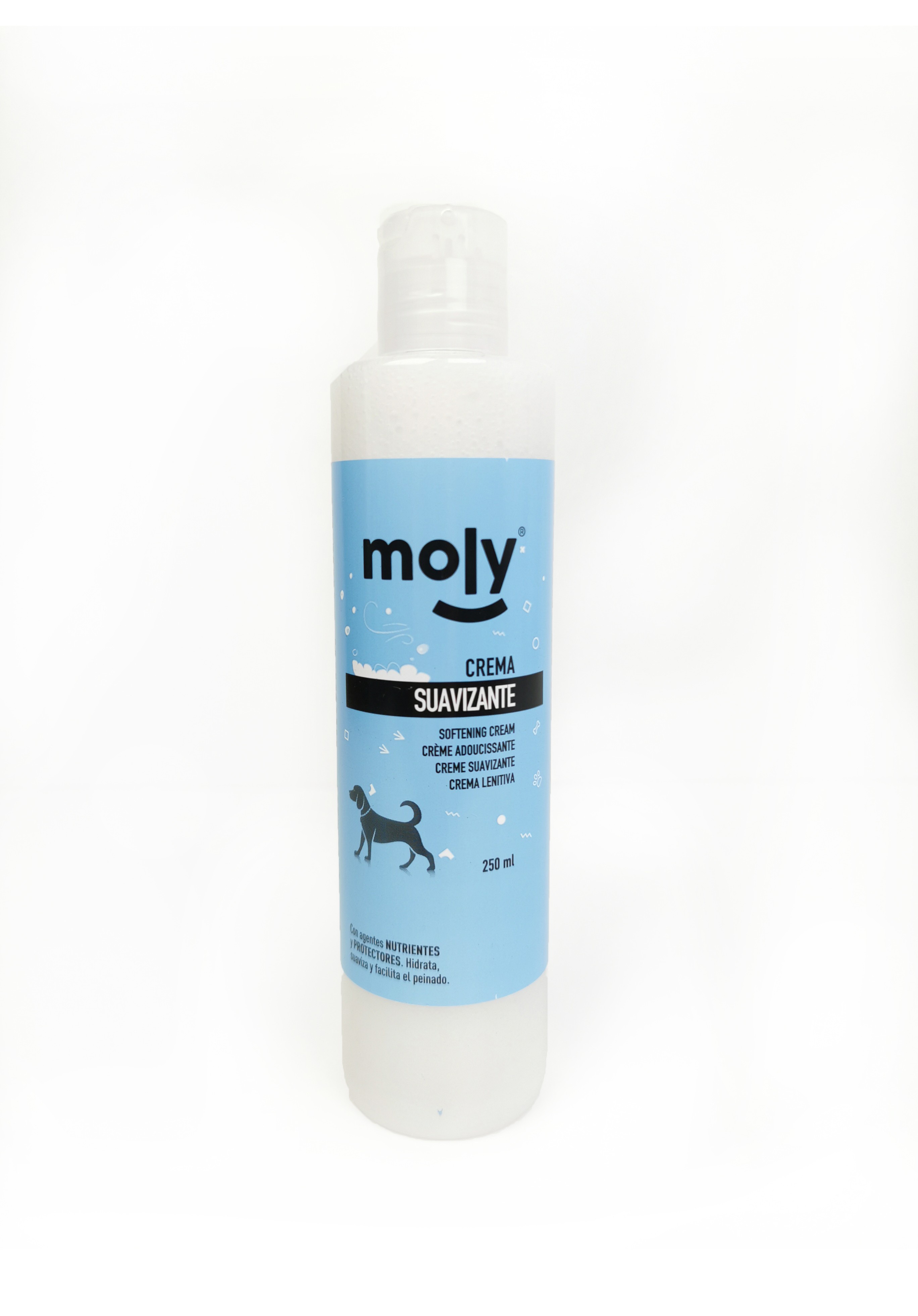 Crema Suavizante 250 ml Moly | Acondicionador Hidratante para Pelos Secos y Enredados