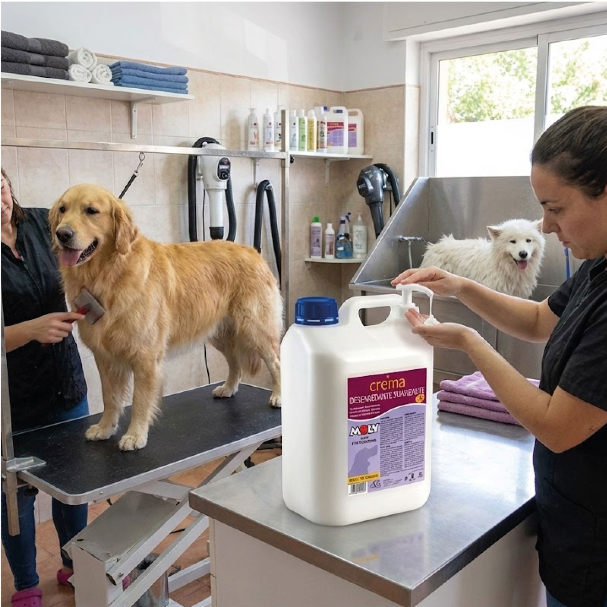 Crema Suavizante 5 L Moly | Acondicionador Profesional para Pelos Largos, Secos o Enredados