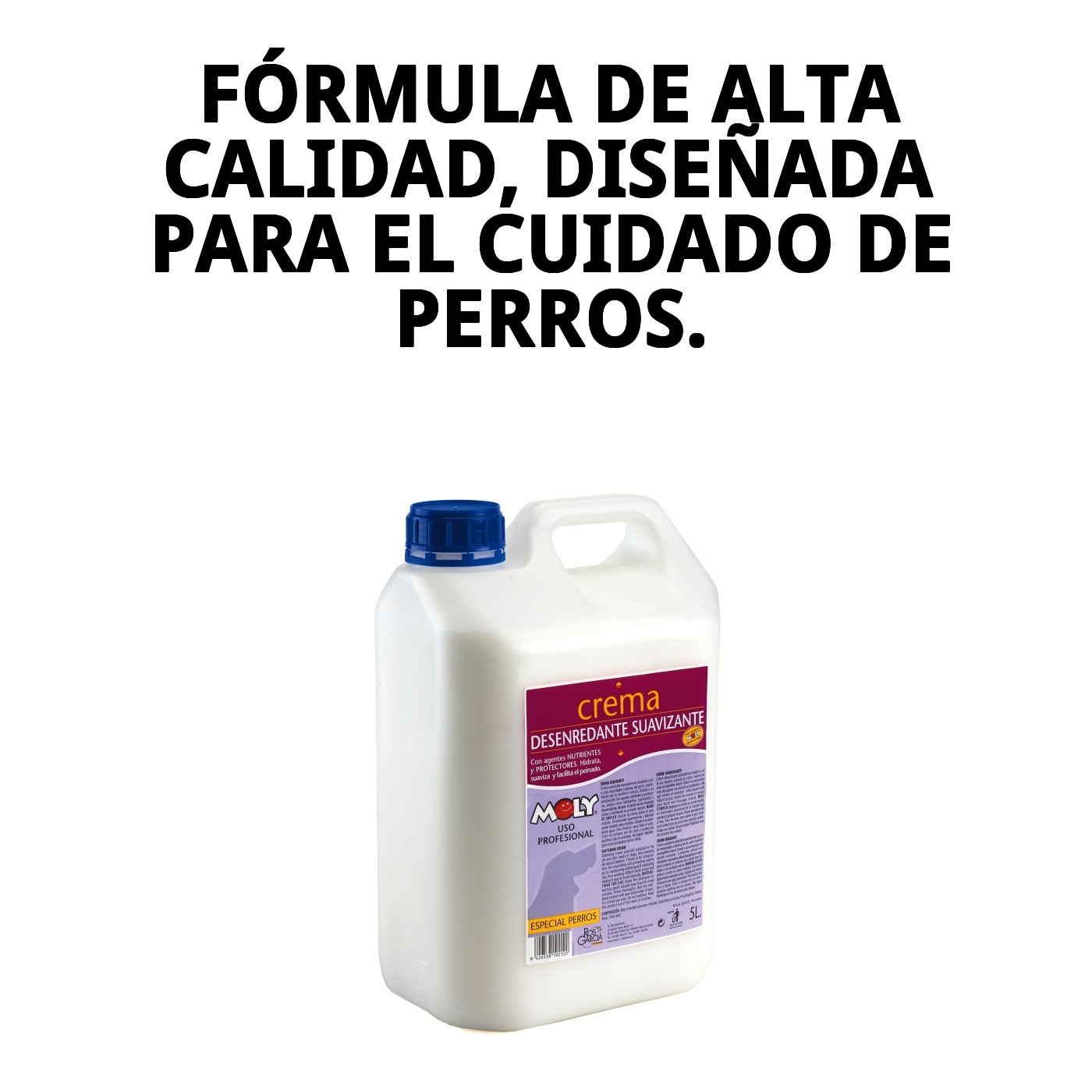 Crema Suavizante 5 L Moly | Acondicionador Profesional para Pelos Largos, Secos o Enredados