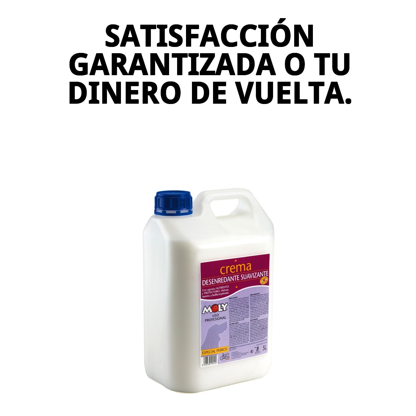 Crema Suavizante 5 L Moly | Acondicionador Profesional para Pelos Largos, Secos o Enredados