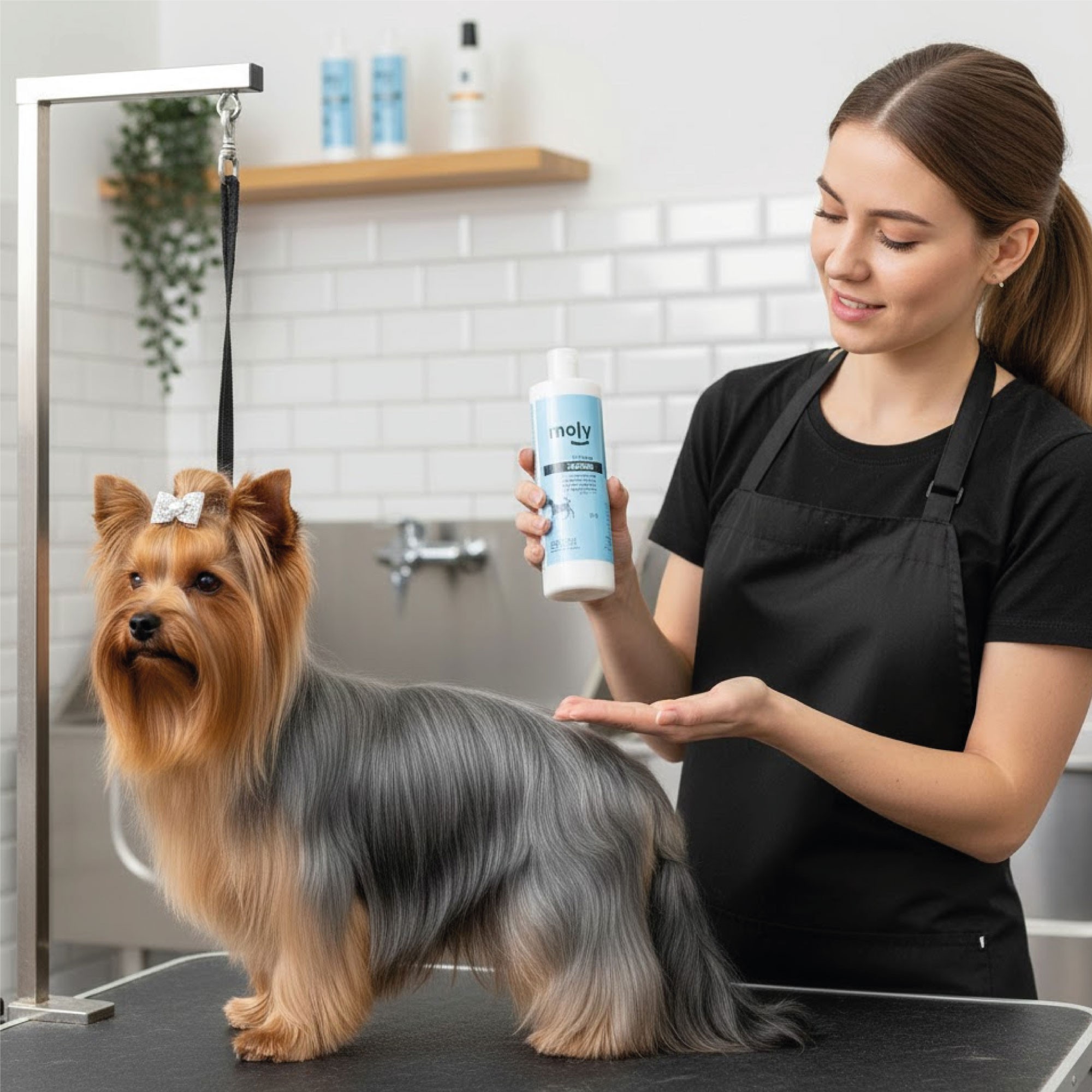 Crema Suavizante 500 ml Moly | Acondicionador Profesional para Pelo Suave, Brillante y sin Nudos