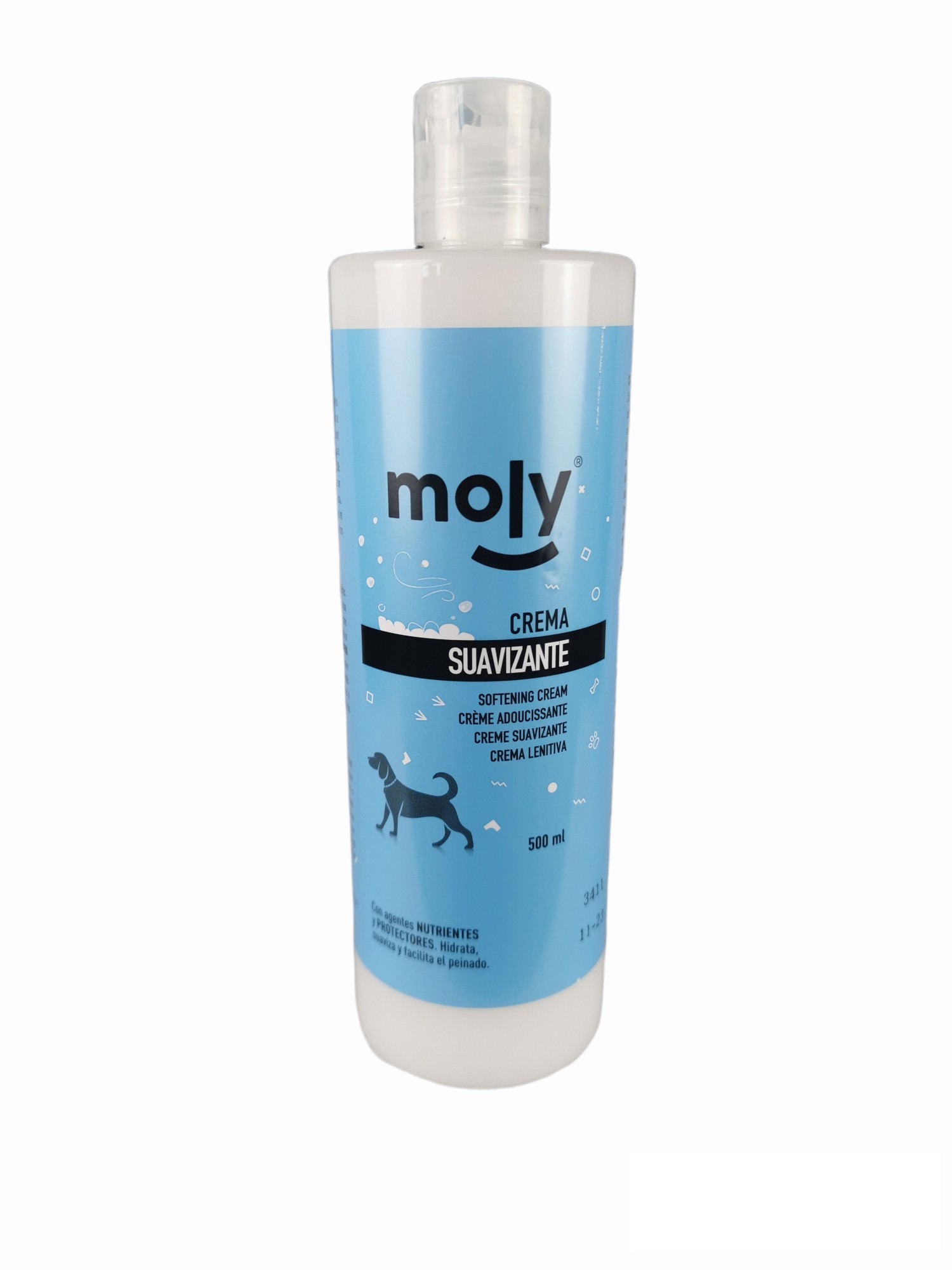 Crema Suavizante 500 ml Moly | Acondicionador Profesional para Pelo Suave, Brillante y sin Nudos