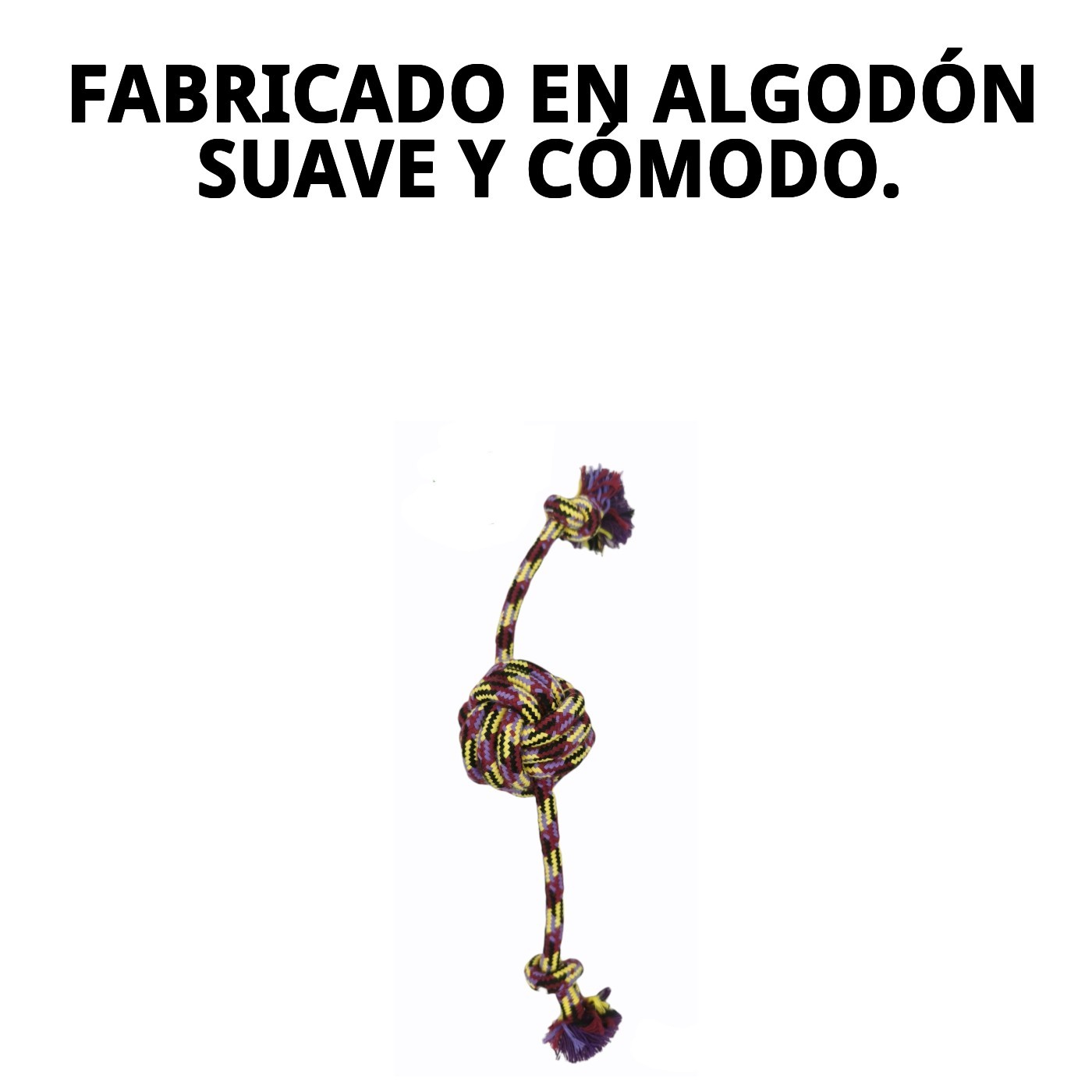 Cuádrupe Trendy de Algodón 32 cm Moly | Juguete Resistente de Cuerda para Morder y Tirar