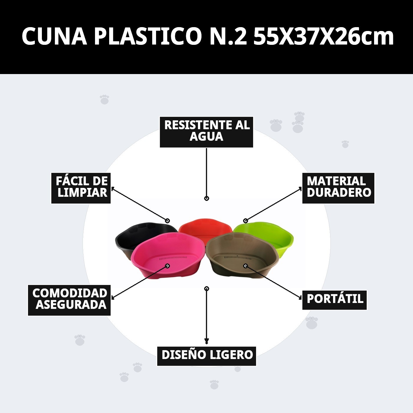 CUNA PLASTICO N.2 55X37X26cm