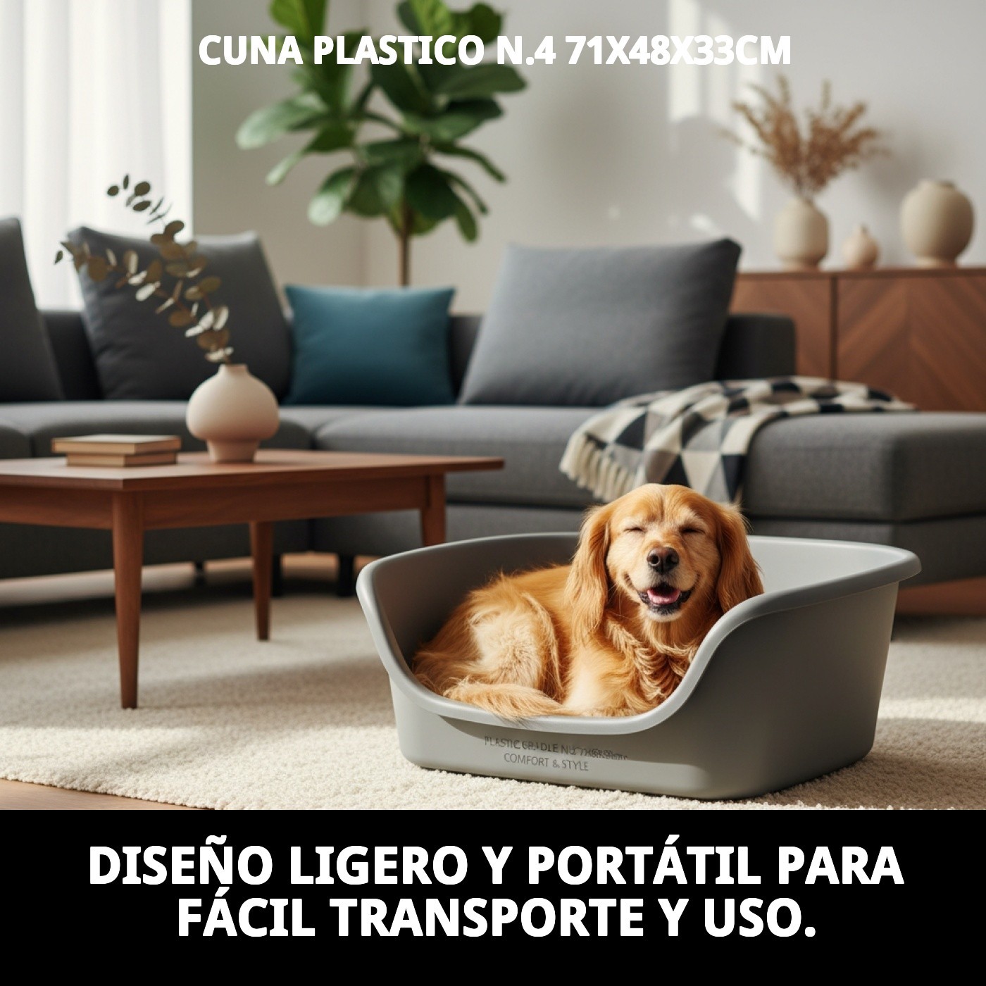 CUNA PLASTICO N.4 71X48X33cm