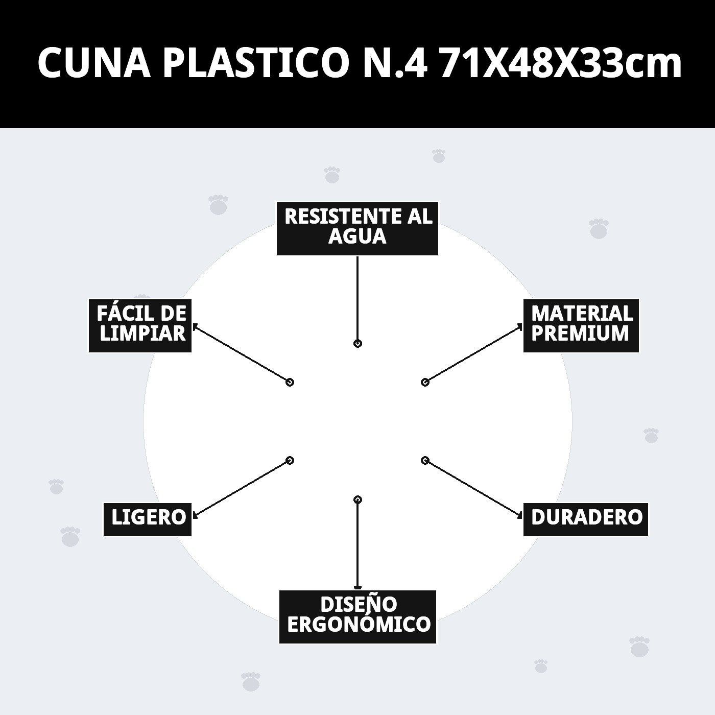CUNA PLASTICO N.4 71X48X33cm