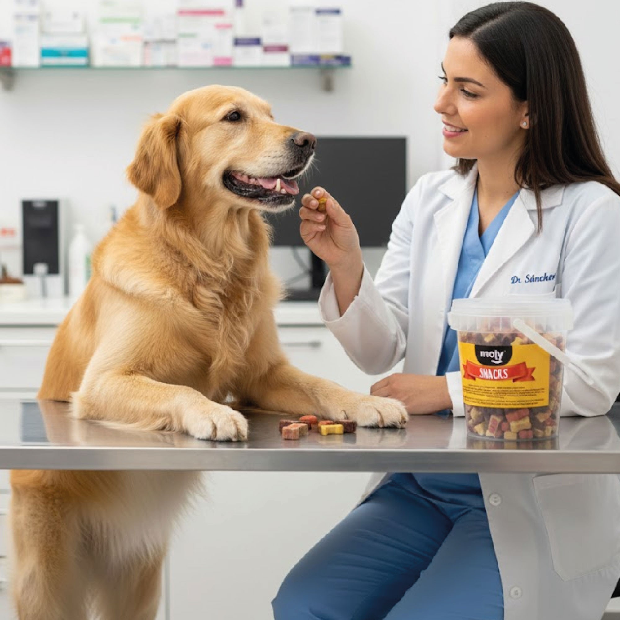 Delicias Huesitos y Corazones 500 g Moly | Snack Mixto Rico en Proteína para Perros