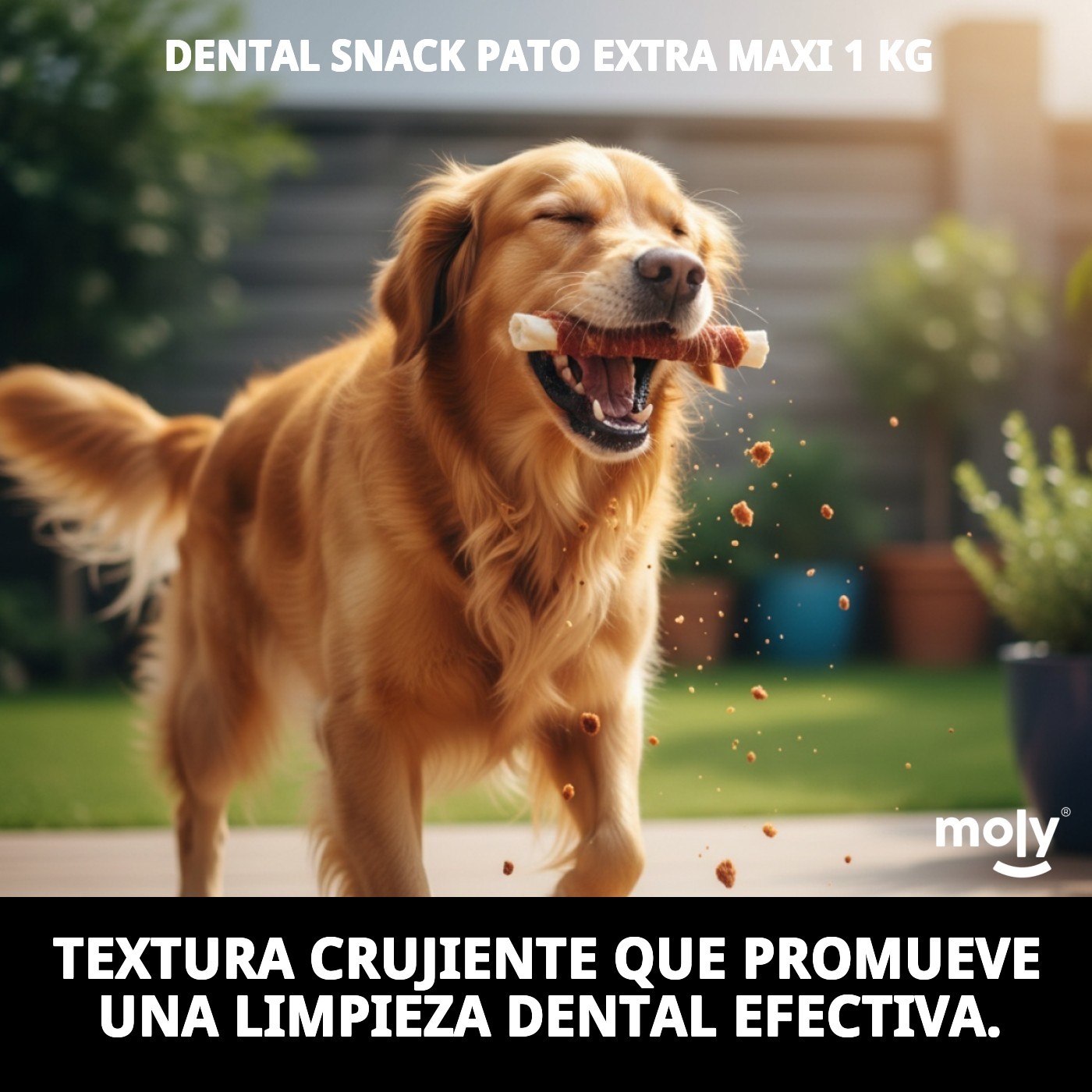 Dental Snack de Pato Extra Maxi 1 kg | Masticación Prolongada y Cuidado Dental para Perros Grandes