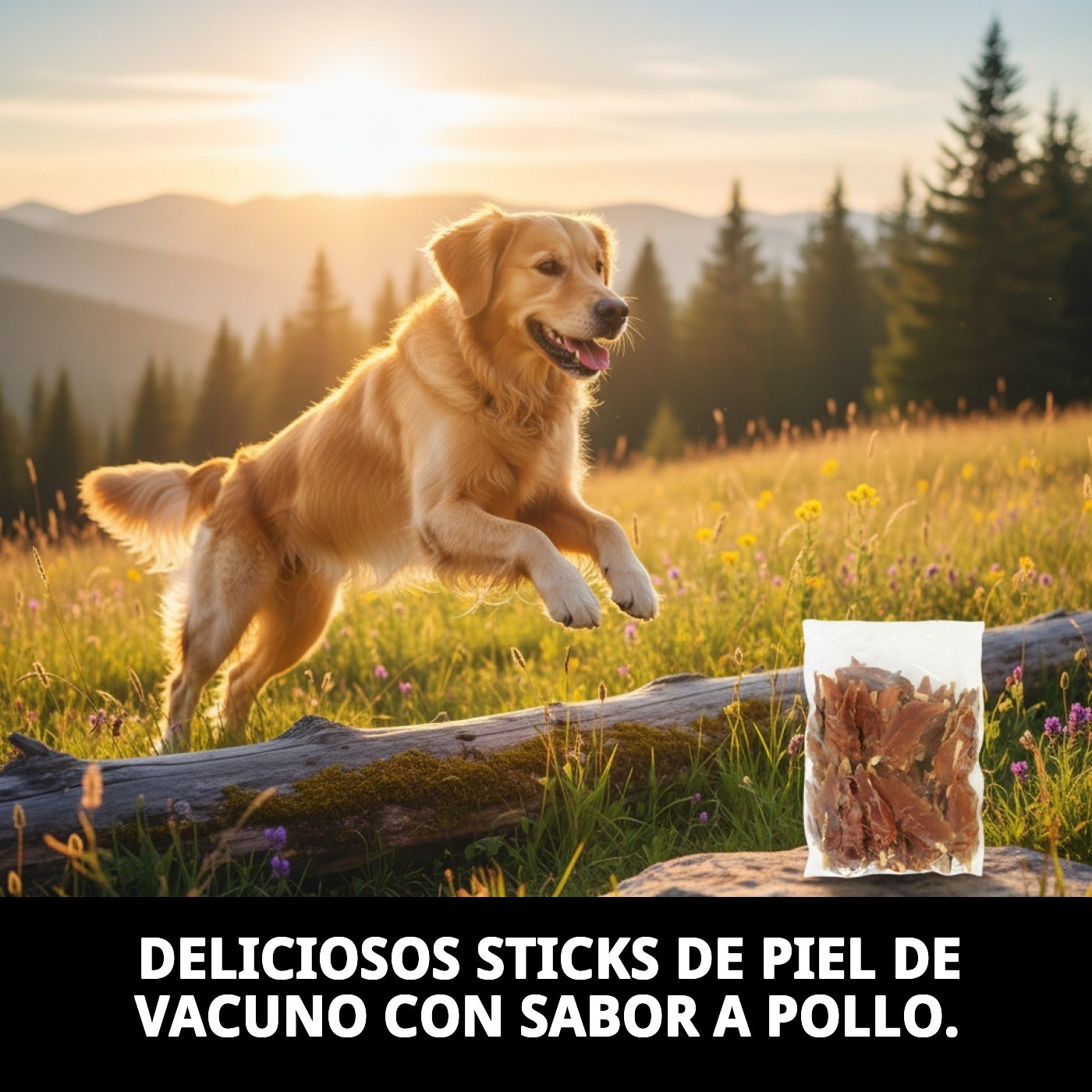Dental Stick Granel 1 kg Moly | Piel de Vacuno Natural con Pechuga de Pollo | Snack Dental para Perros