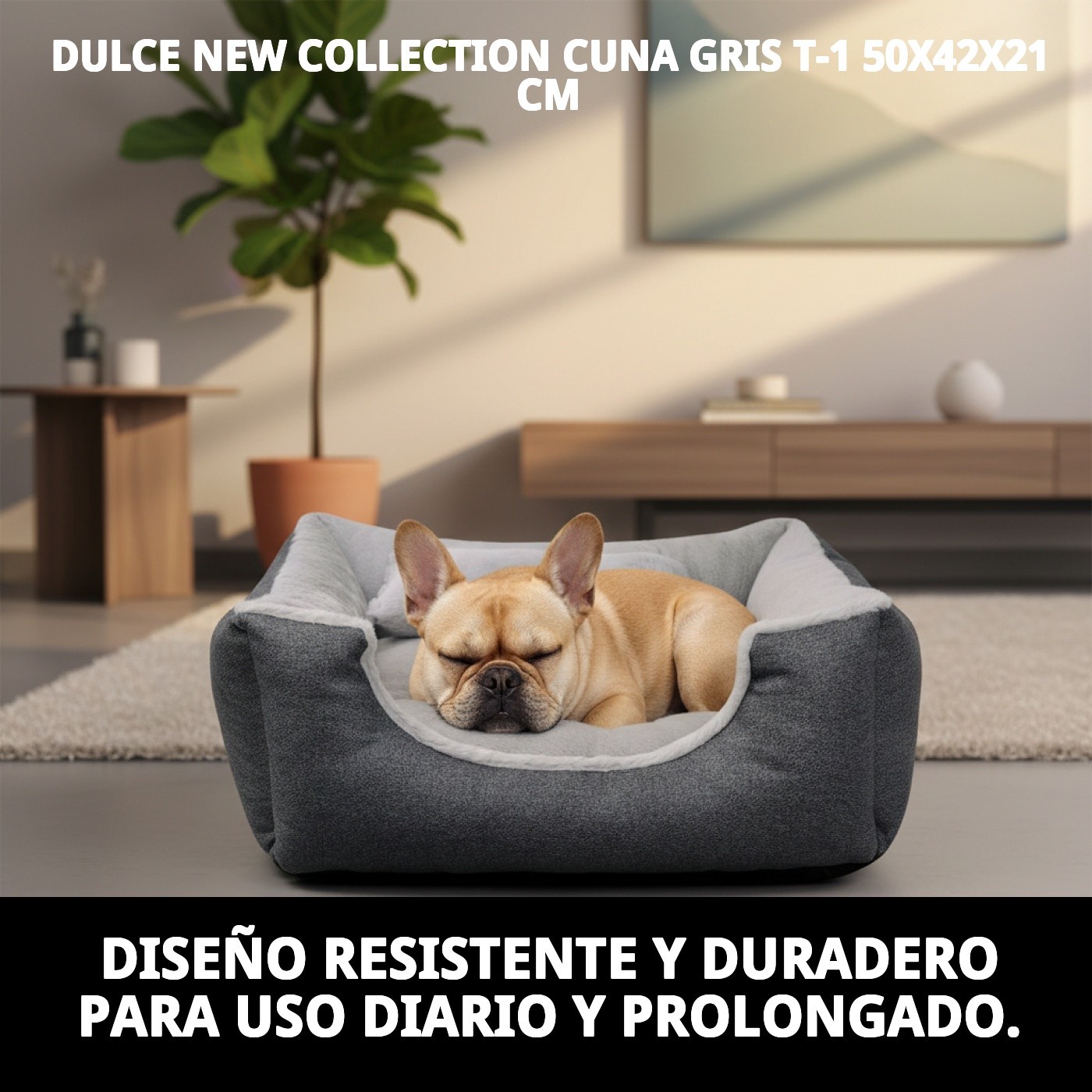 DULCE NEW COLLECTION CUNA GRIS T-1 50X42X21 CM