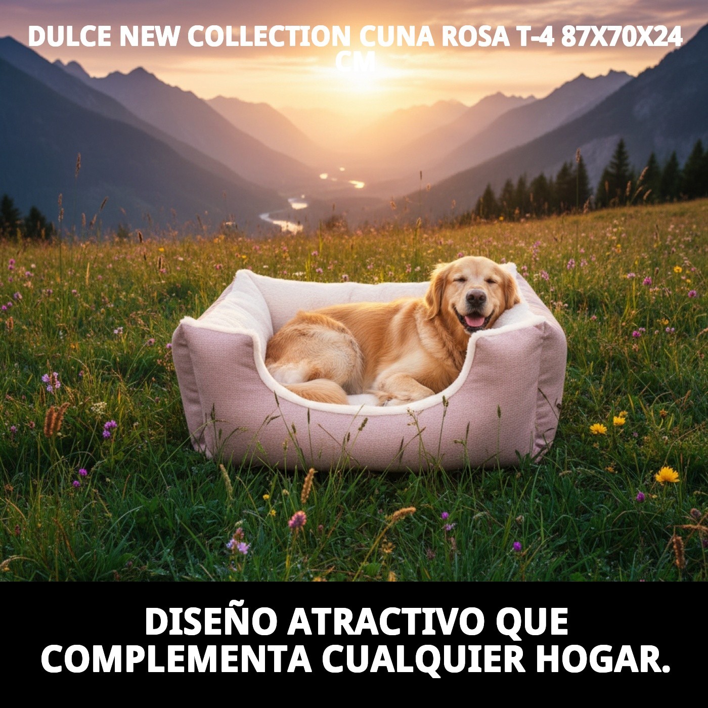 DULCE NEW COLLECTION CUNA ROSA T-4 87X70X24 CM