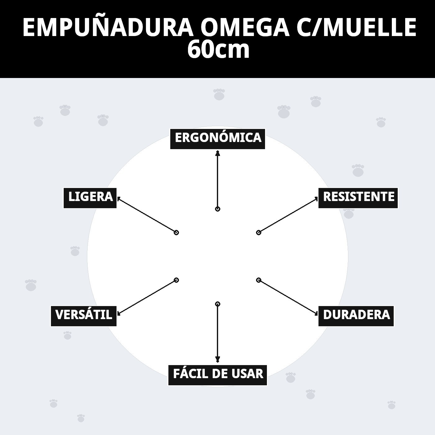 EMPUÑADURA OMEGA C/MUELLE 60cm