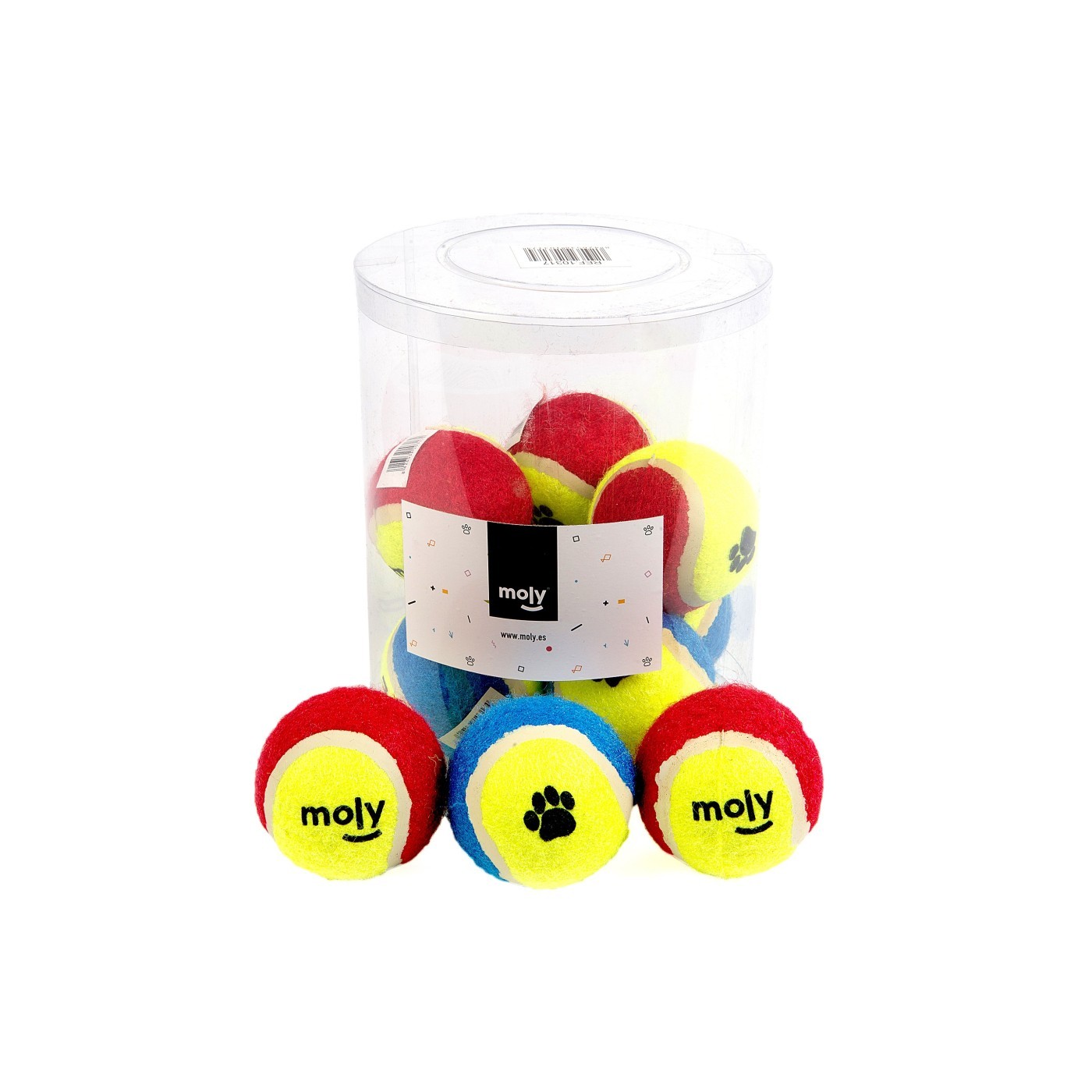 EXP. 10 PELOTAS TENIS C/HUELLAS 6.5CMS