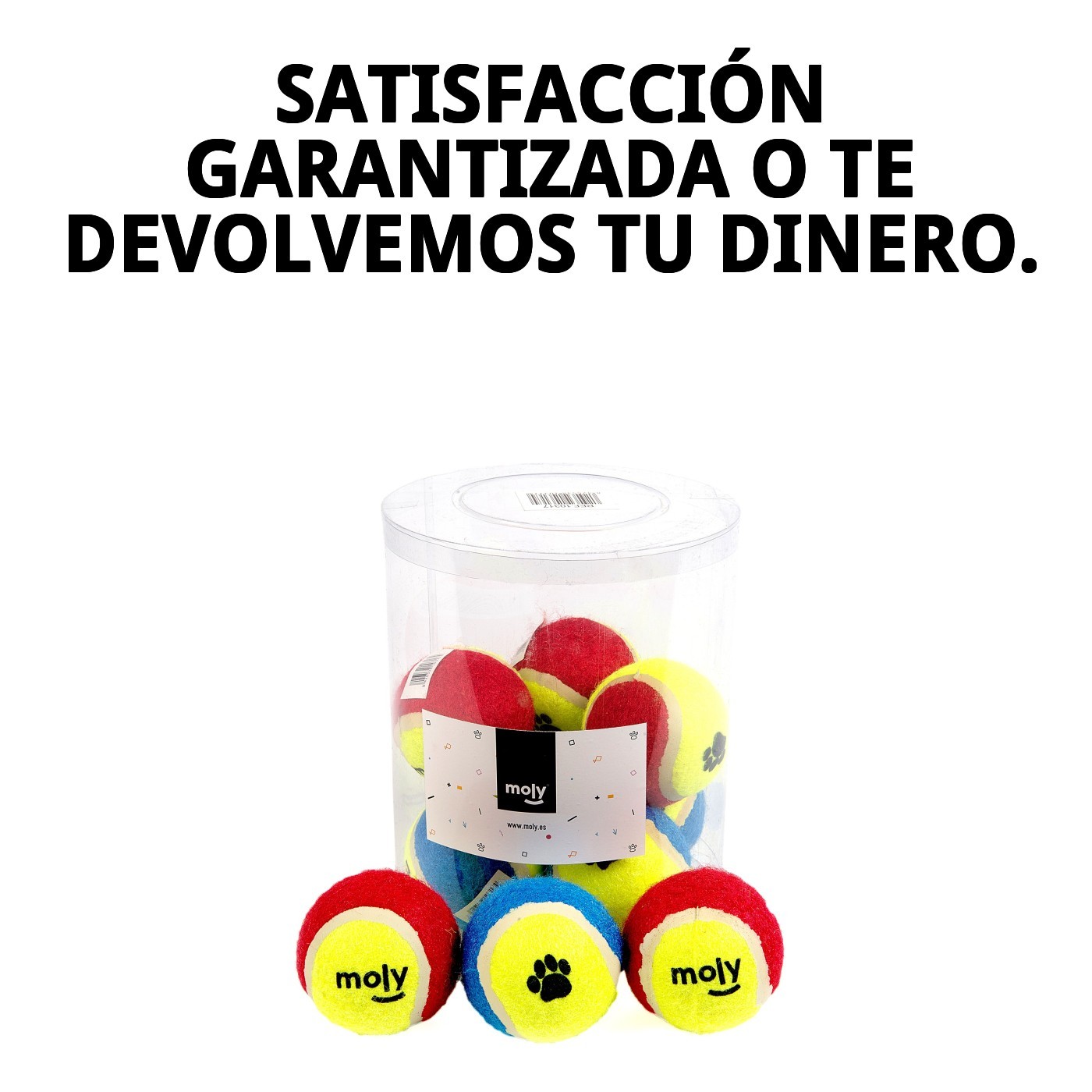 EXP. 10 PELOTAS TENIS C/HUELLAS 6.5CMS