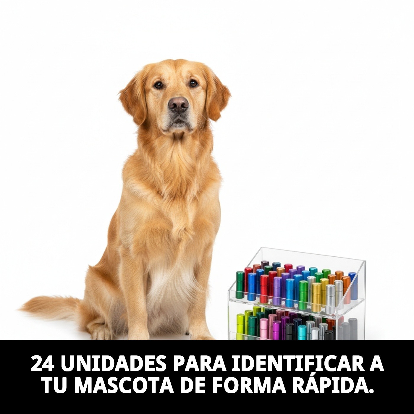 Expositor de 24 Portadirecciones para Collar de Perro y Gato | Identificación Segura – Moly