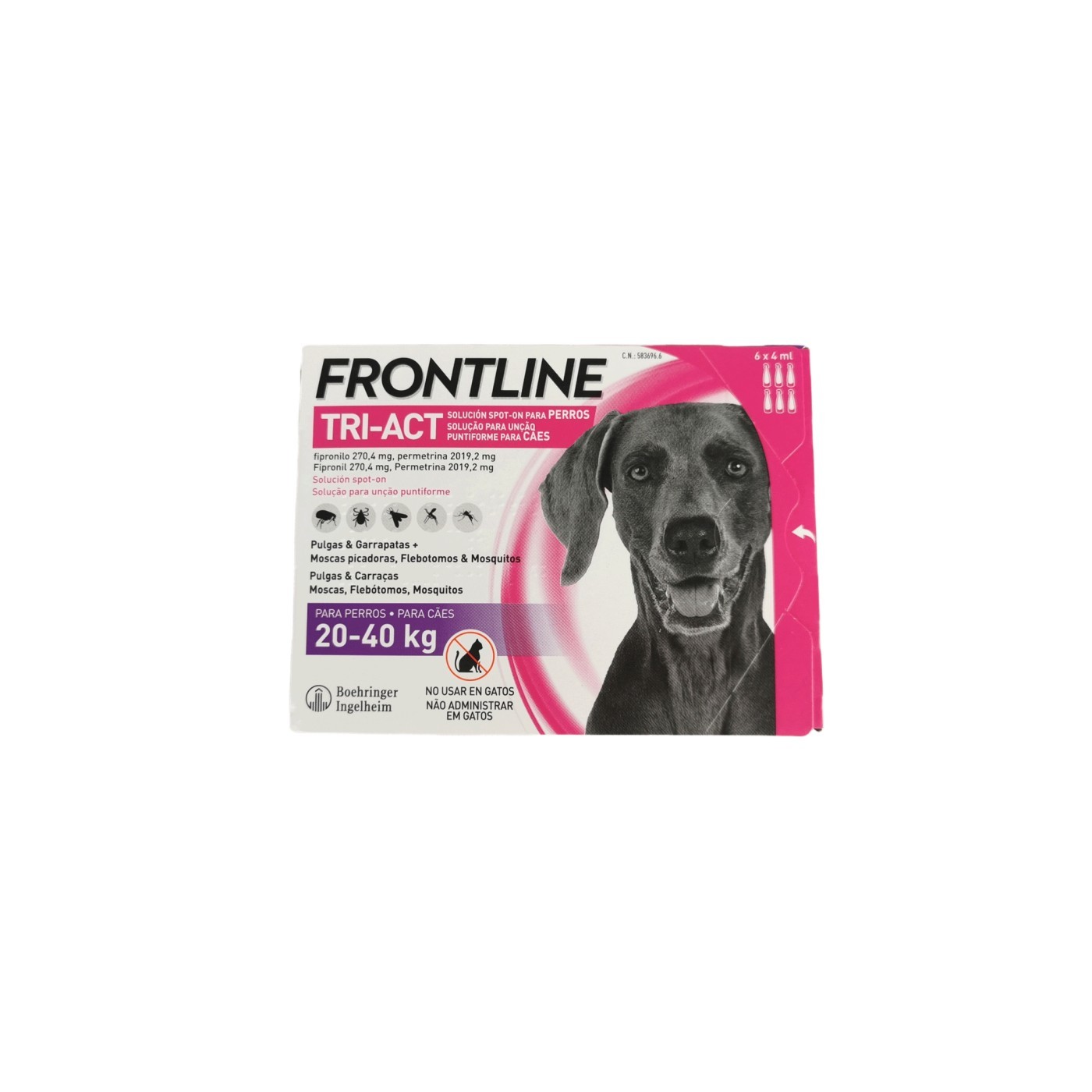 FRONTLINE TRI-ACT 10-20 KG (M) 6 PIPETAS