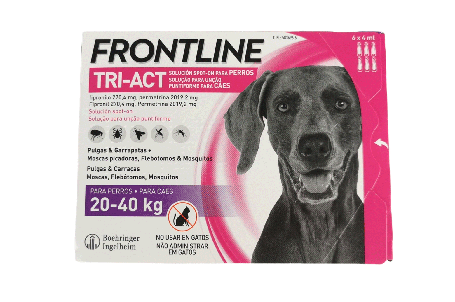 FRONTLINE TRI-ACT 10-20 KG (M) 6 PIPETAS