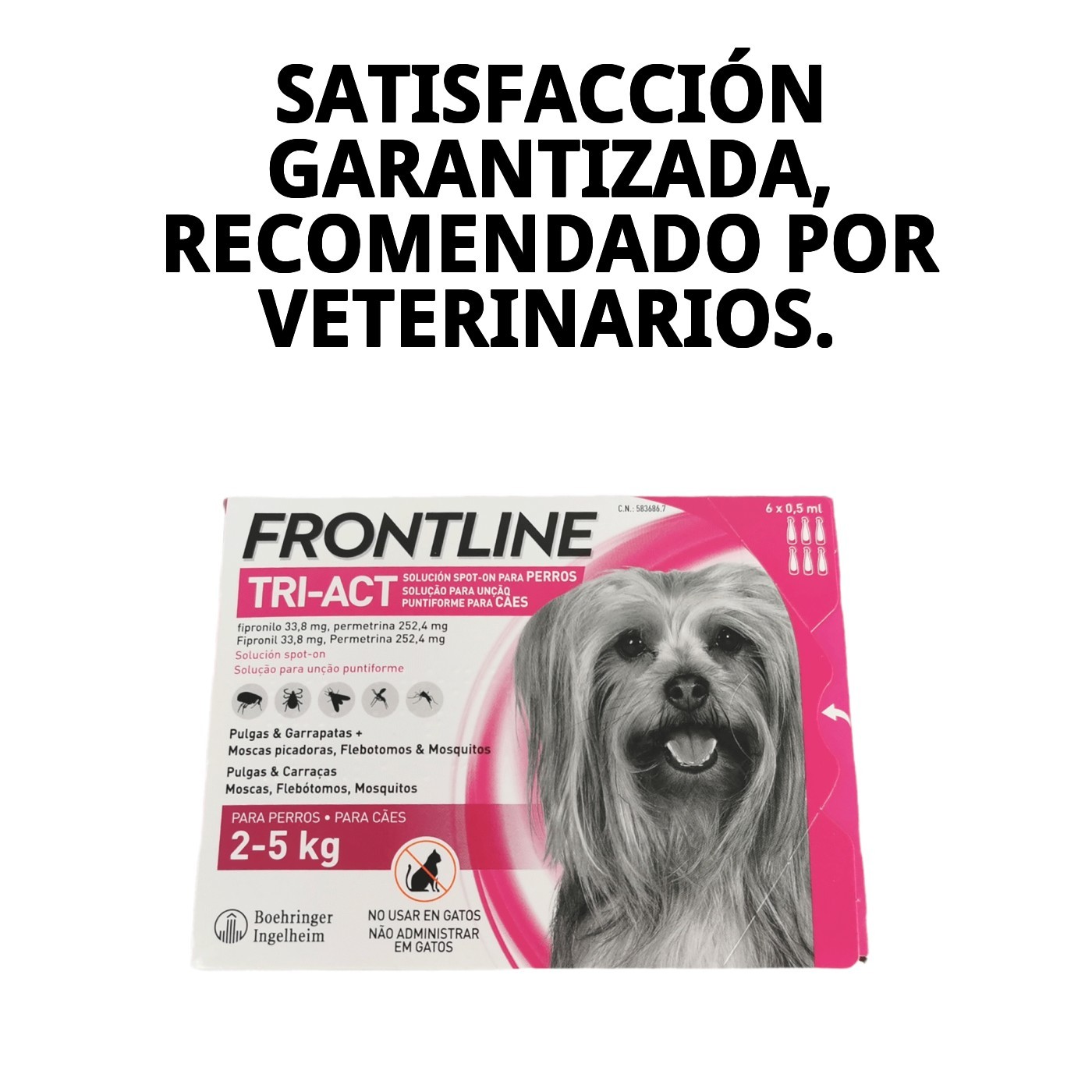 FRONTLINE TRI-ACT 2-5 KG XS  6 PIPETAS
