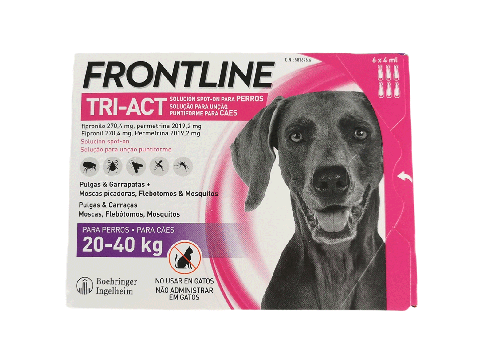 FRONTLINE TRI-ACT 20-40 KG (L)  6 PIPETAS