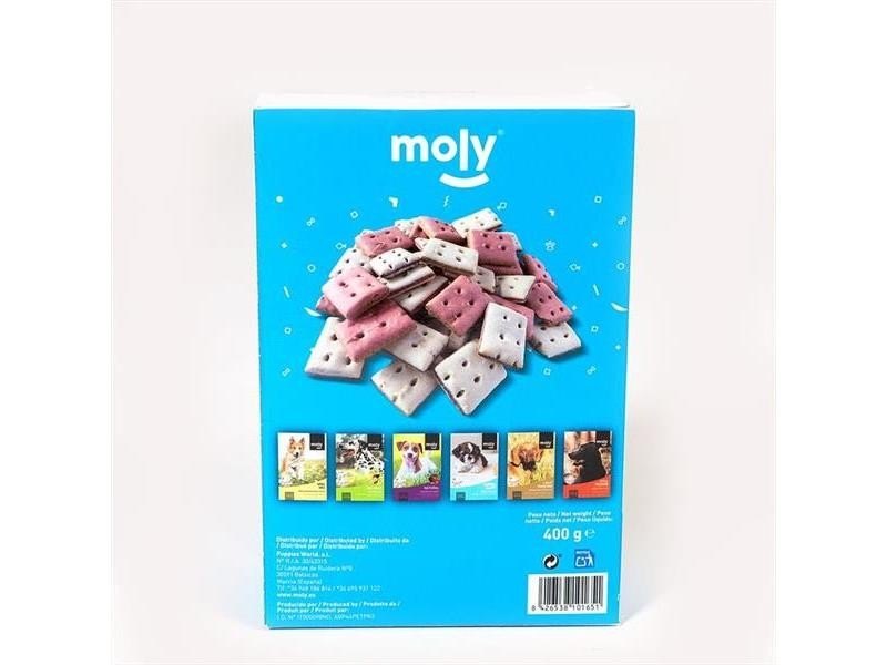 Galleta Sándwich Rellena 400 g | Snack Crujiente y Sabroso para Perros – Moly
