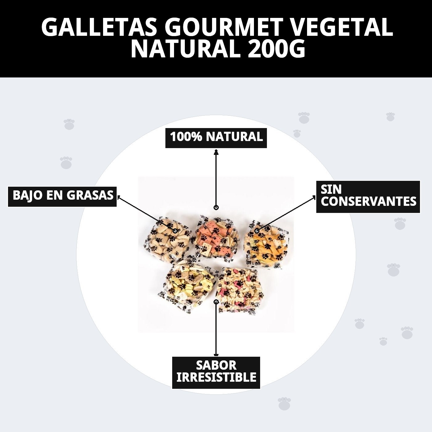 Galletas Gourmet Vegetal Natural 200 g Moly | Snack Saludable y Ligero para Perros
