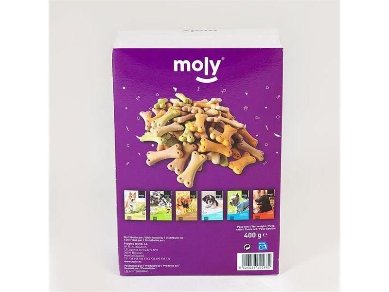 Galletas Gourmet Vegetales 400 g | Snack Natural, Ligero y Saludable para Perros – Moly