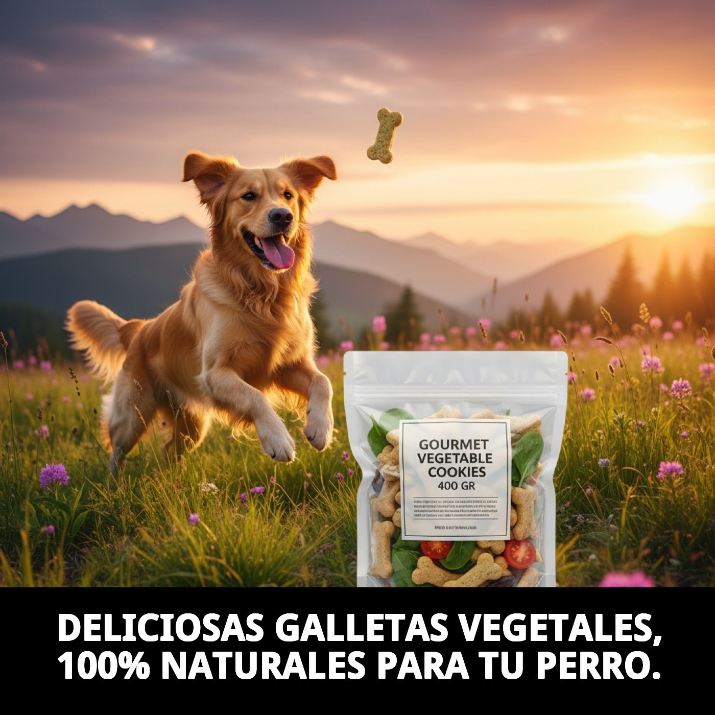 Galletas Gourmet Vegetales 400 g | Snack Natural, Ligero y Saludable para Perros – Moly