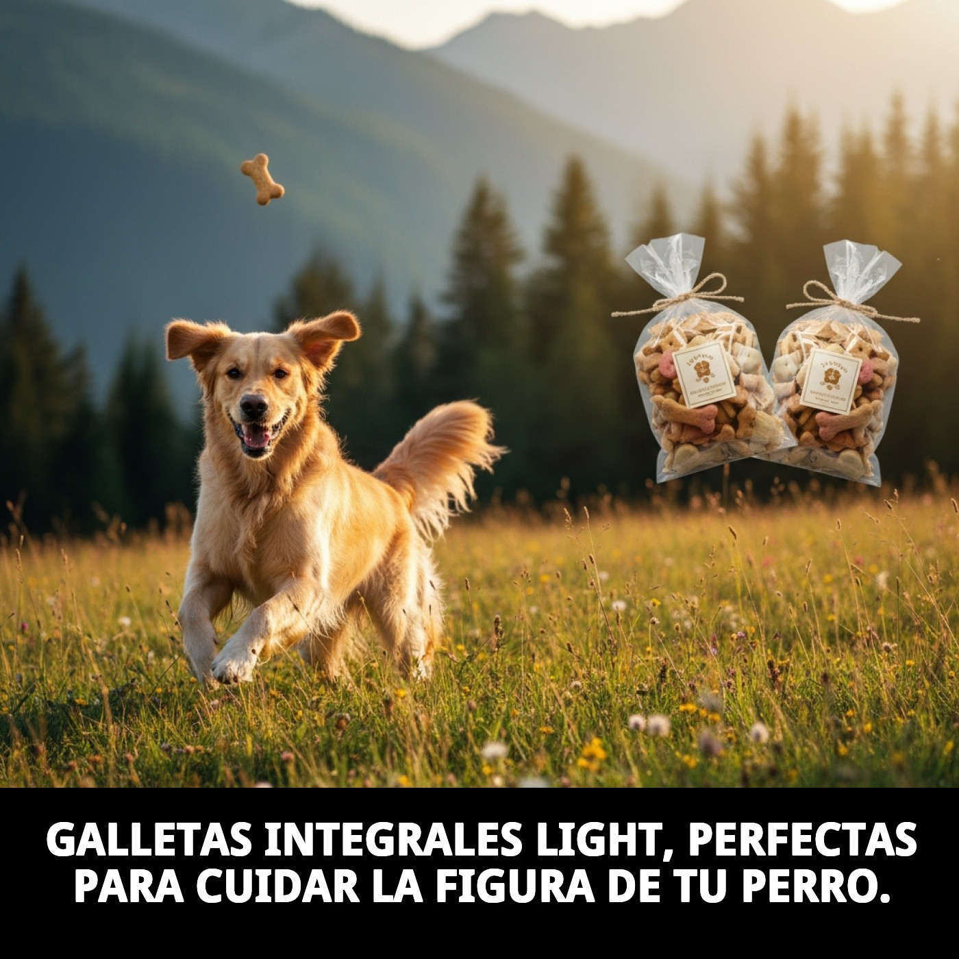 Galletas Light Integrales 200 g | Snack Bajo en Calorías y Alto en Fibra para Perros – Moly