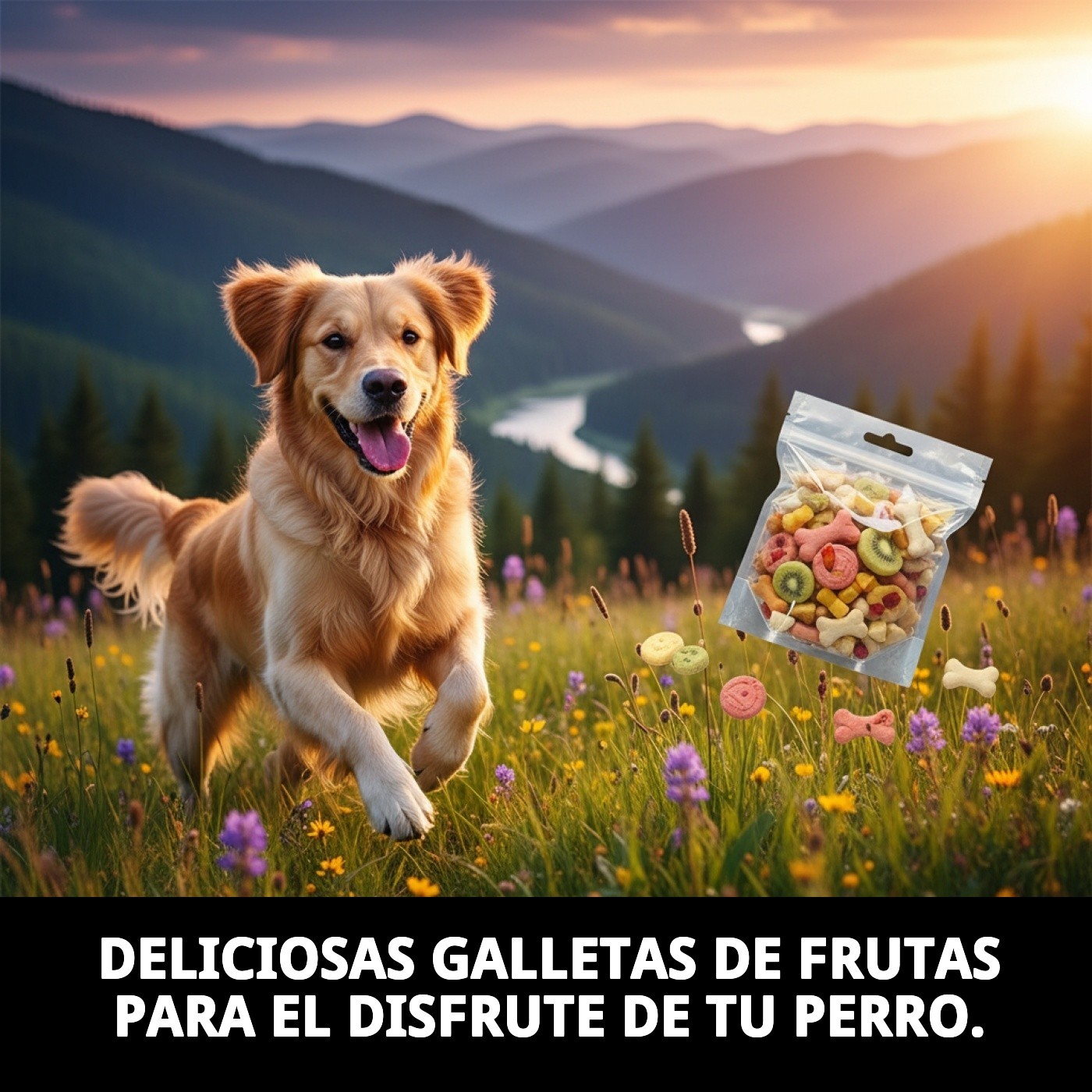 Galletas Mix Fruit Macedonia 200 g | Snack Natural de Frutas para Perros – Moly