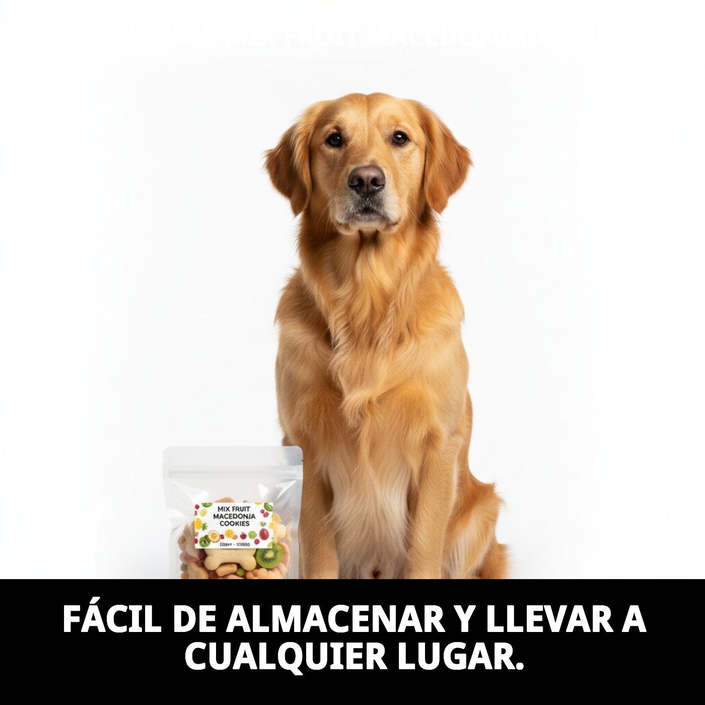 Galletas Mix Fruit Macedonia 200 g | Snack Natural de Frutas para Perros – Moly