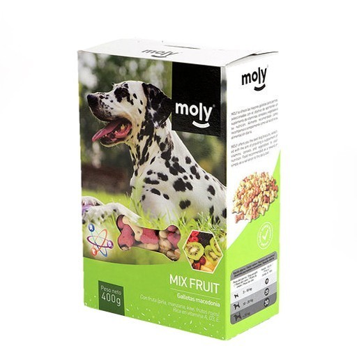 Galletas Mix Fruit Macedonia 400 g | Snack Natural de Frutas para Perros – Moly