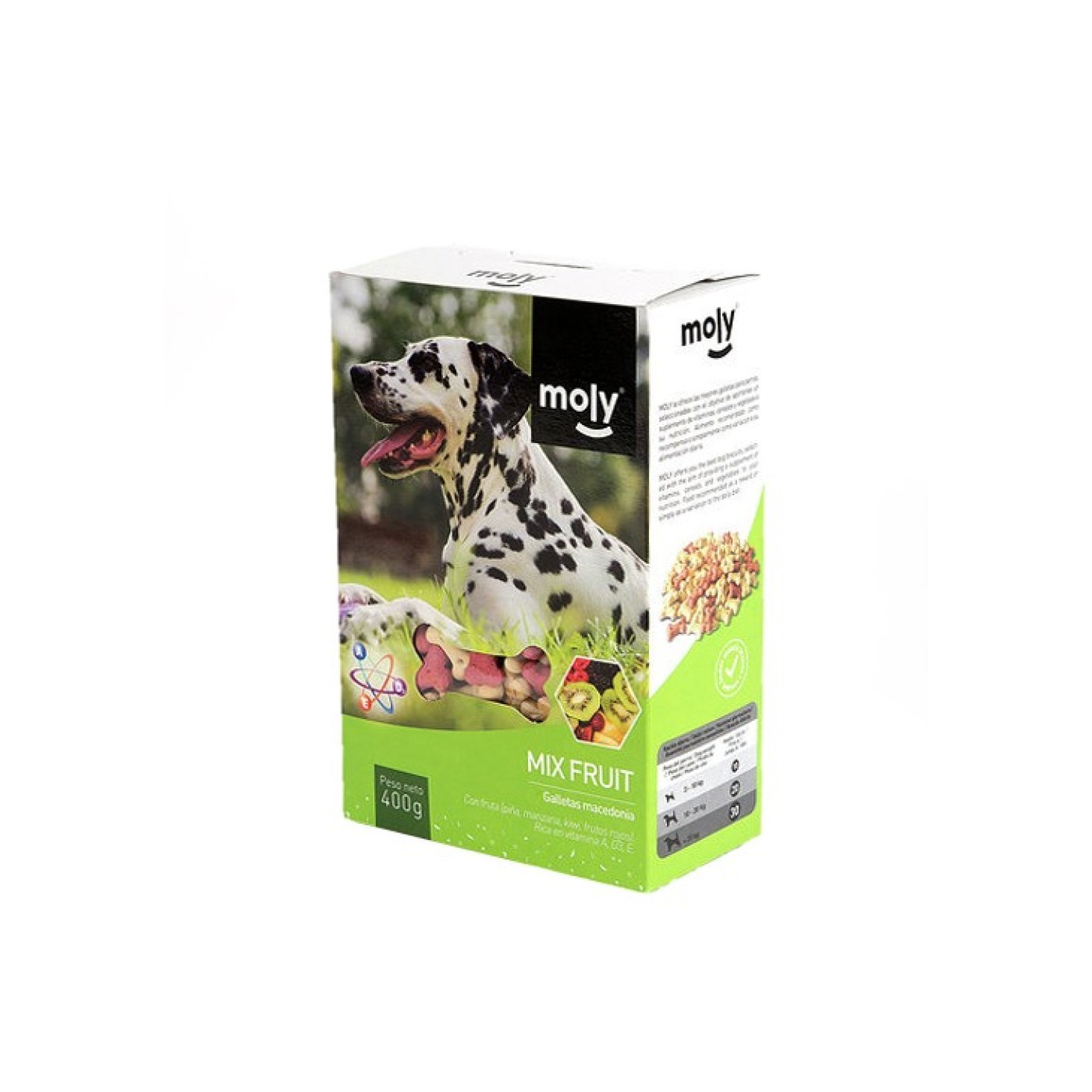 Galletas Mix Fruit Macedonia 400 g | Snack Natural de Frutas para Perros – Moly