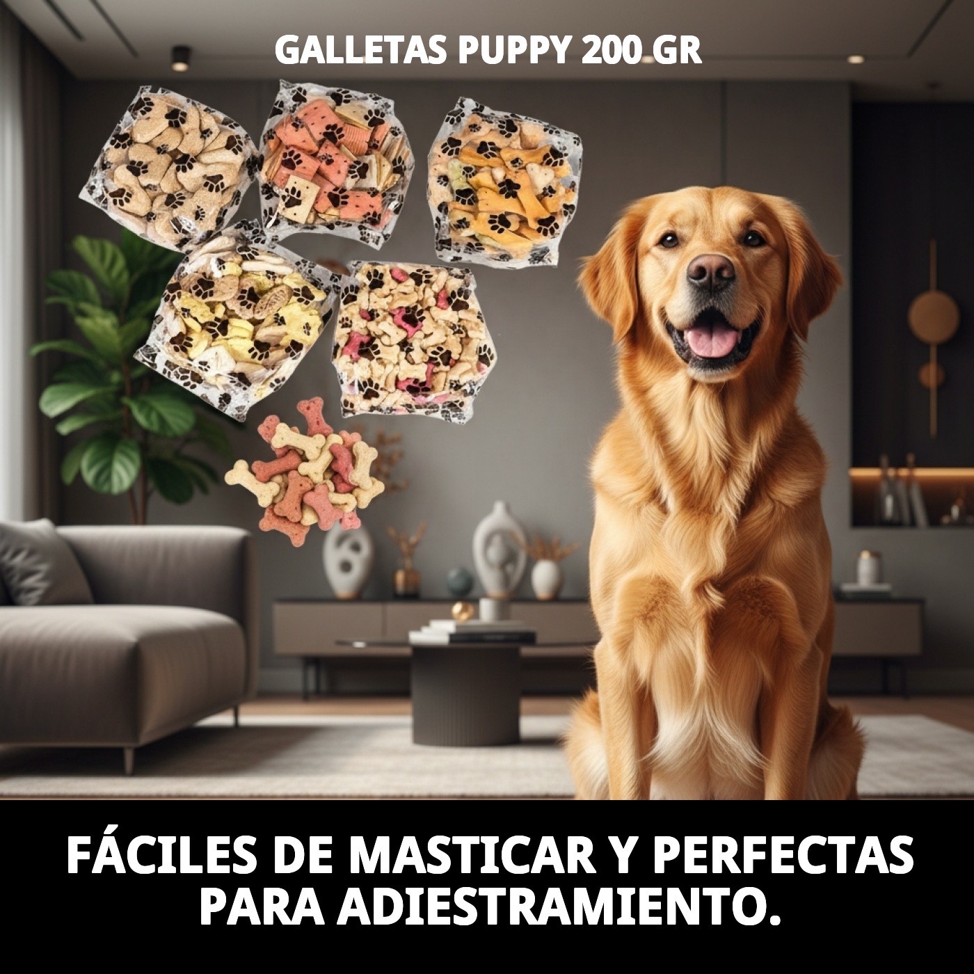 Galletas Puppy 200 g | Snack Suave y Nutritivo para Cachorros – Moly