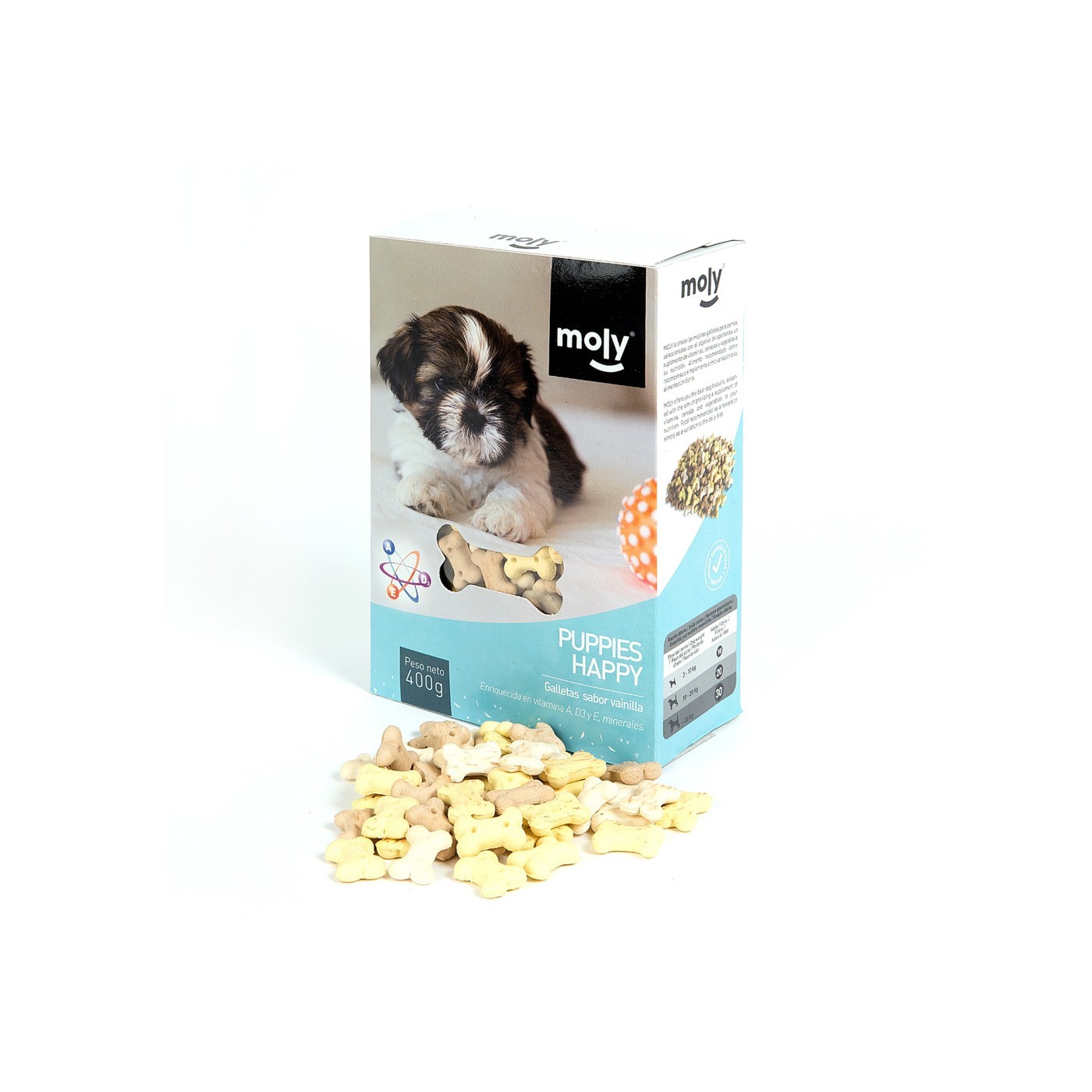 Galletas Puppy 400 g Moly | Snack Suave y Nutritivo para Cachorro