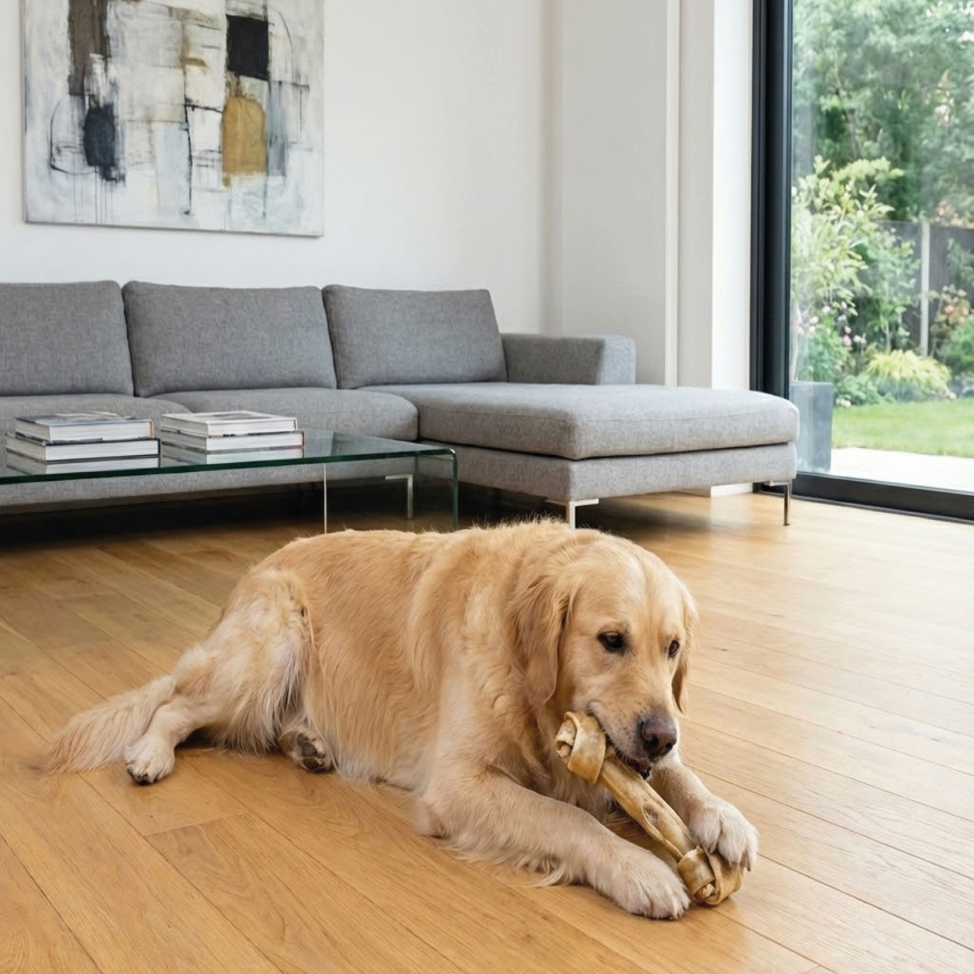 Hueso con Nudo 26 cm Moly | Snack Natural y Resistente para Perros Medianos y Grandes